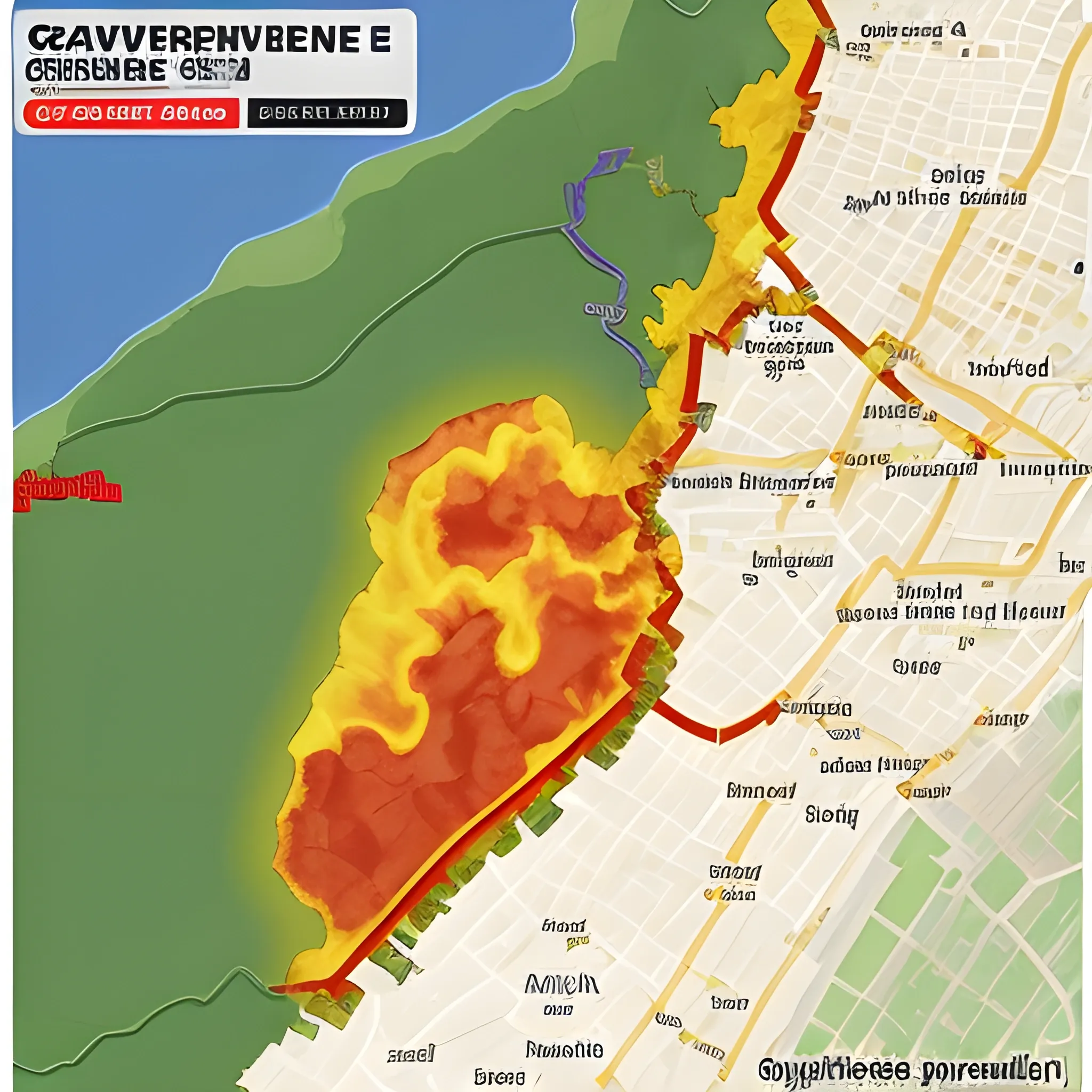 capas gis superpuestas de: pendiente, gravedad incendio y cobertura de suelo