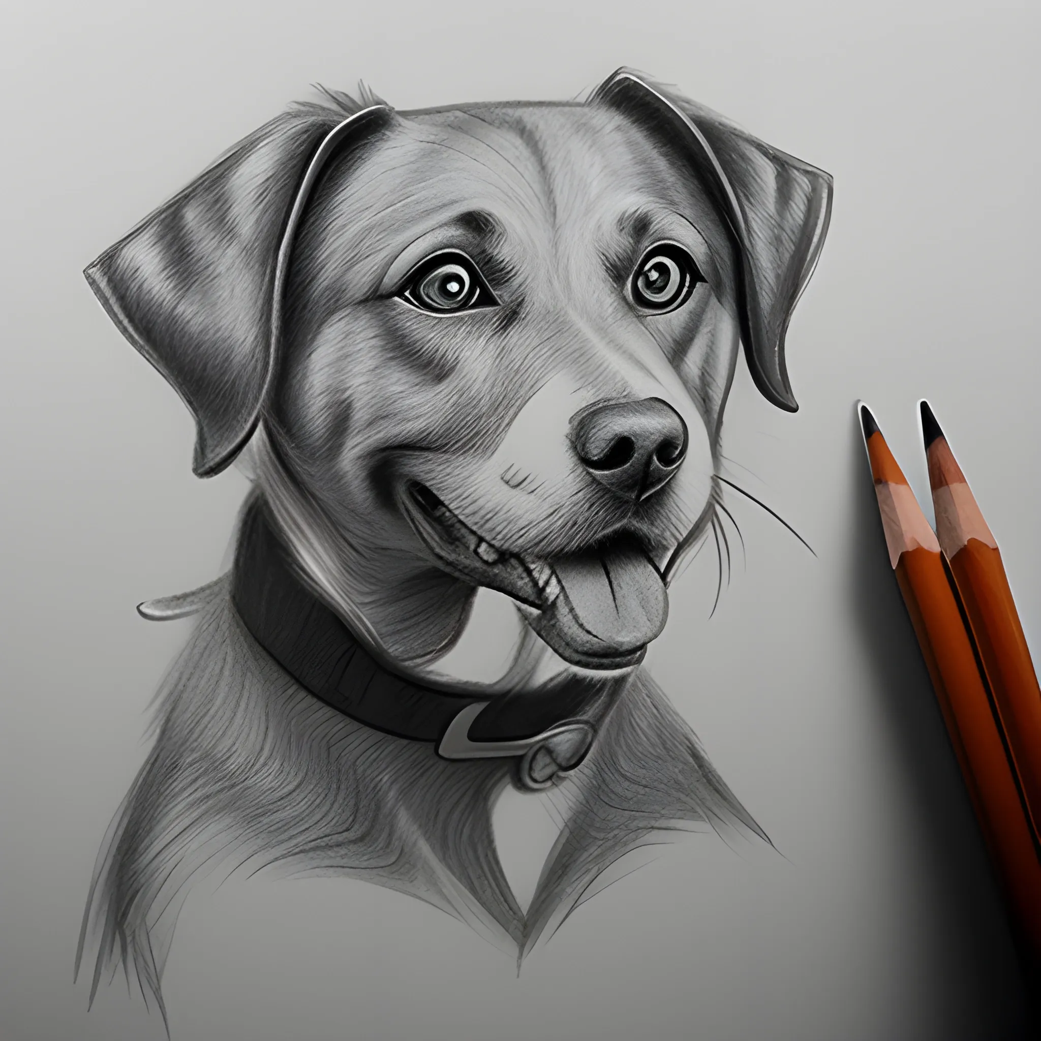 , Pencil Sketch a dog

