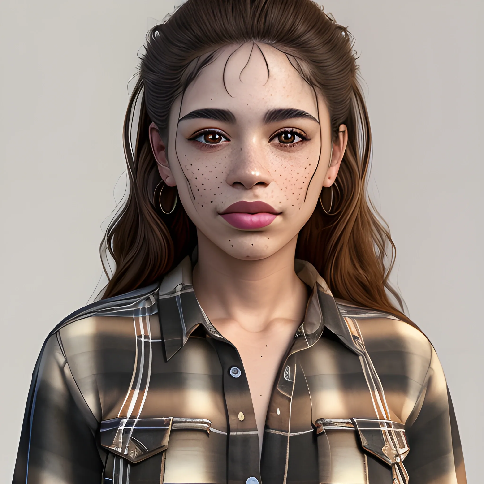 Masterpiece Portrait Realistic 3d Adult Hispanic Female Fit Arthub Ai