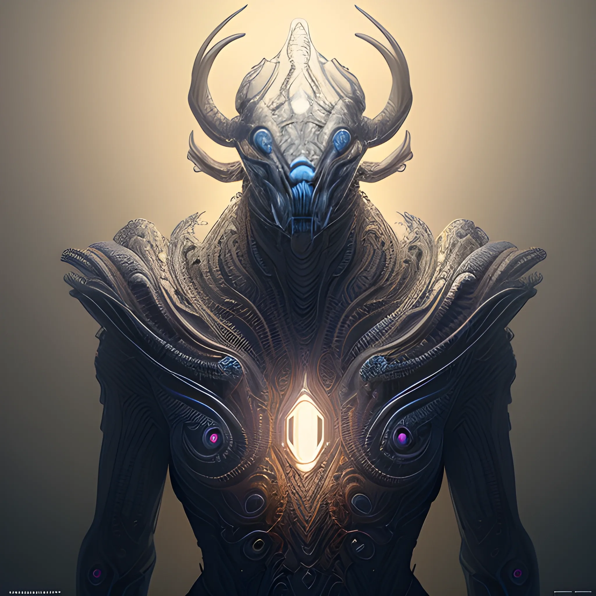 A detailed and intricate digital art piece in a cinematic style, this ultra high resolution portrait of a powerful alien beast is a true masterpiece. The beautiful lighting and playful design make it a trend-setter on ArtStation. A true award-winning work.