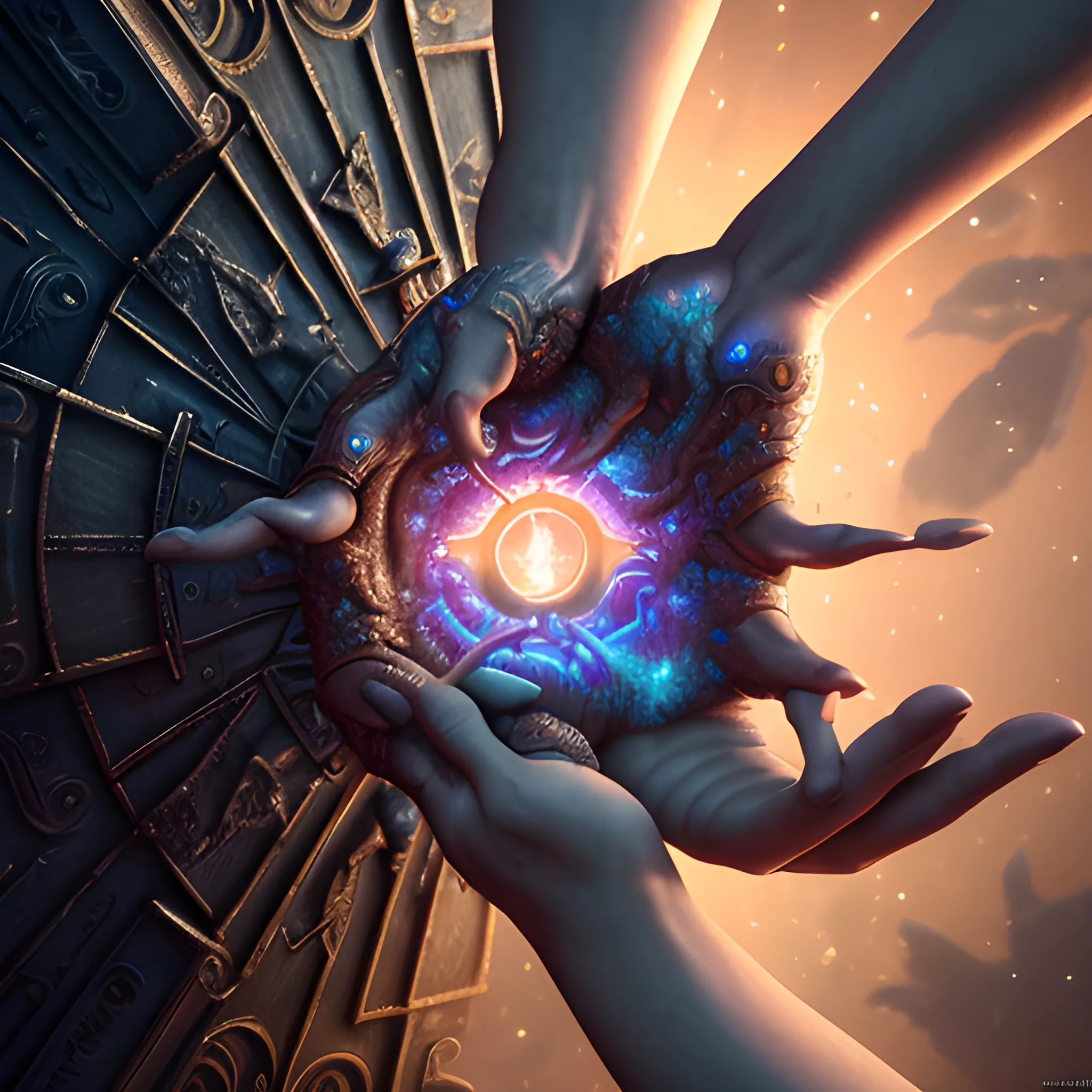 a hand emerges from the magical portal, grabs a person and pulls them inside, insane detailed, photorealistic, hyperrealistic, 8k, detailed, high resolution, detailed matte painting, deep color, fantastical, intricate detail, splash screen, complementary colors, fantasy concept art, 8k resolution trending on Artstation Unreal Engine 5