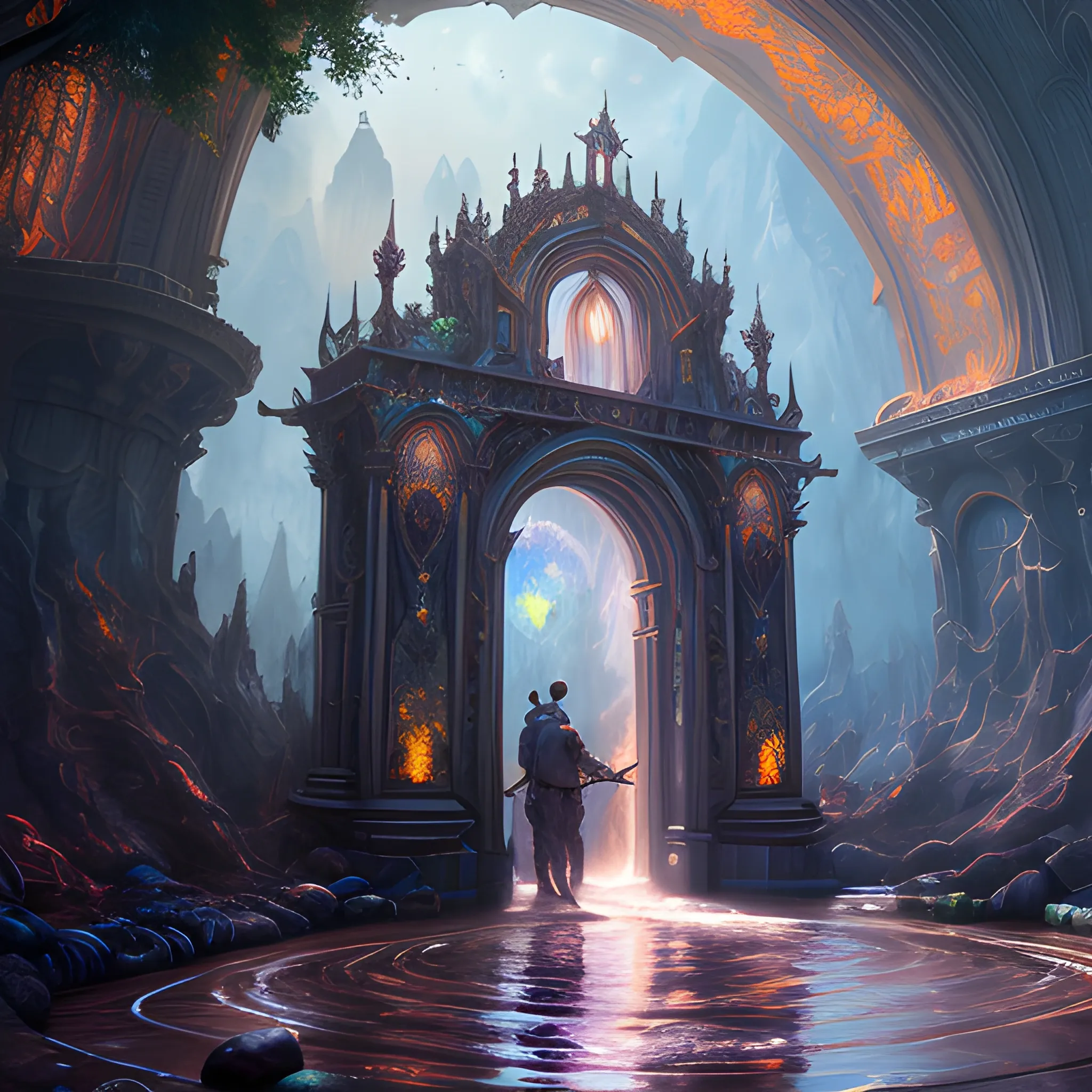 a man being pulled into a magical portal, photorealistic, hyperrealistic, 8k, detailed, high resolution, detailed matte painting, deep color, fantastical, intricate detail, splash screen, complementary colors, fantasy concept art, 8k resolution trending on Artstation Unreal Engine 5