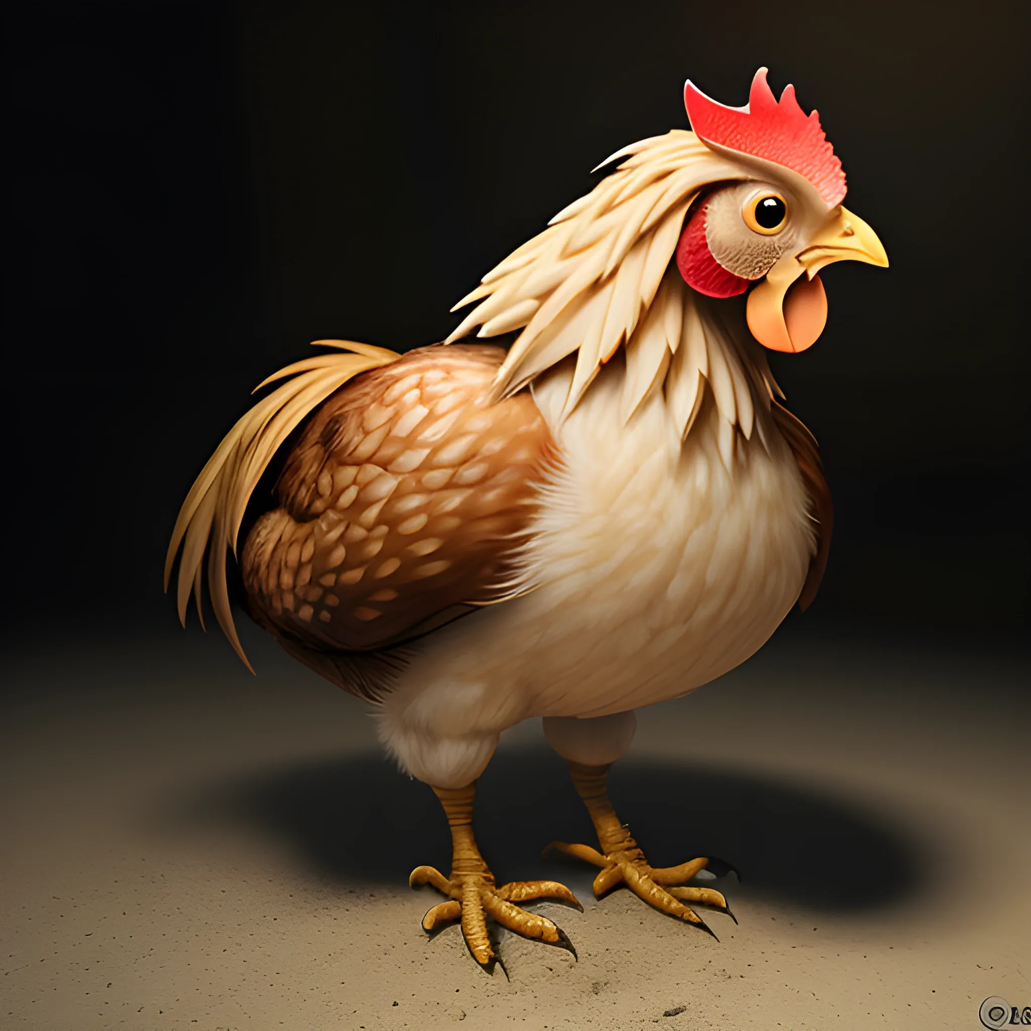 hyper-real, detailed, cinematic lighting, chicken, hyper-detailed,