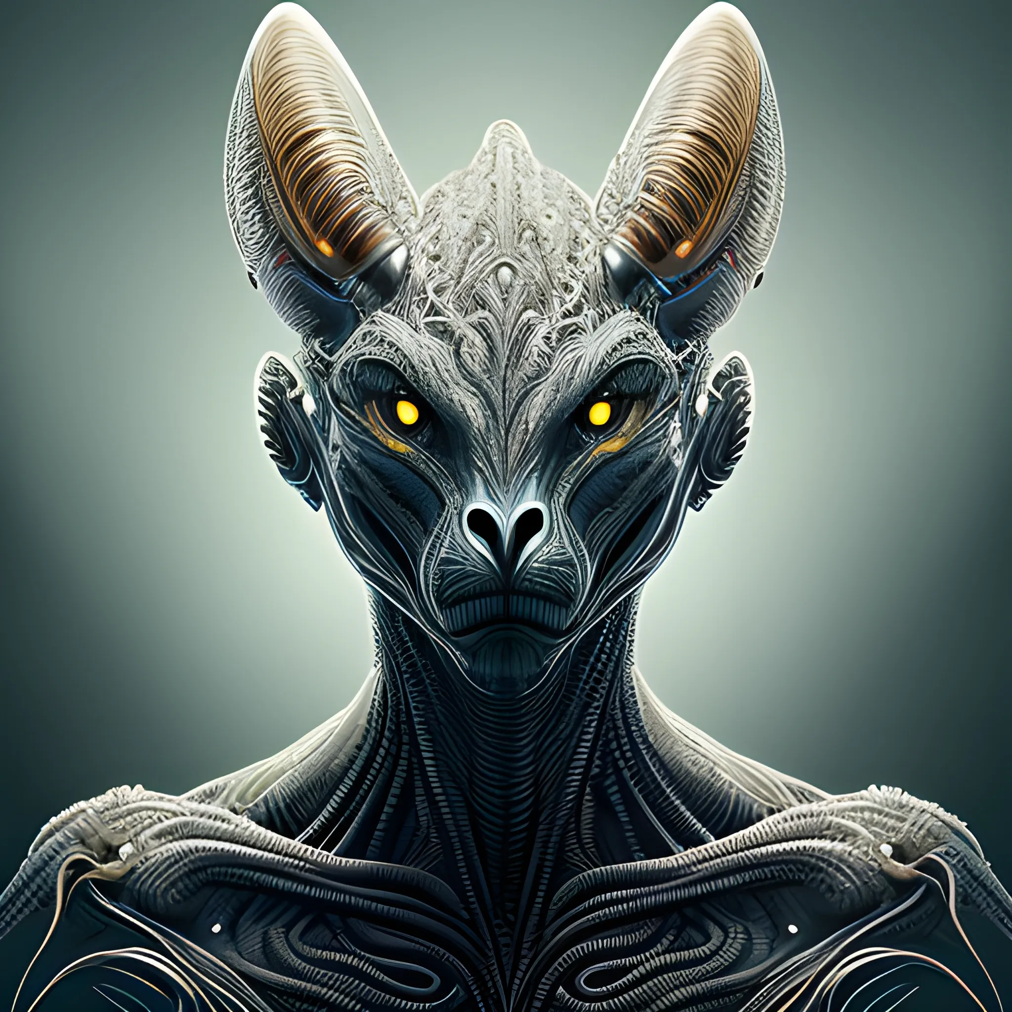 

A detailed and intricate digital art piece in a cinematic style, this ultra high resolution portrait of a powerful alien beast is a true masterpiece

