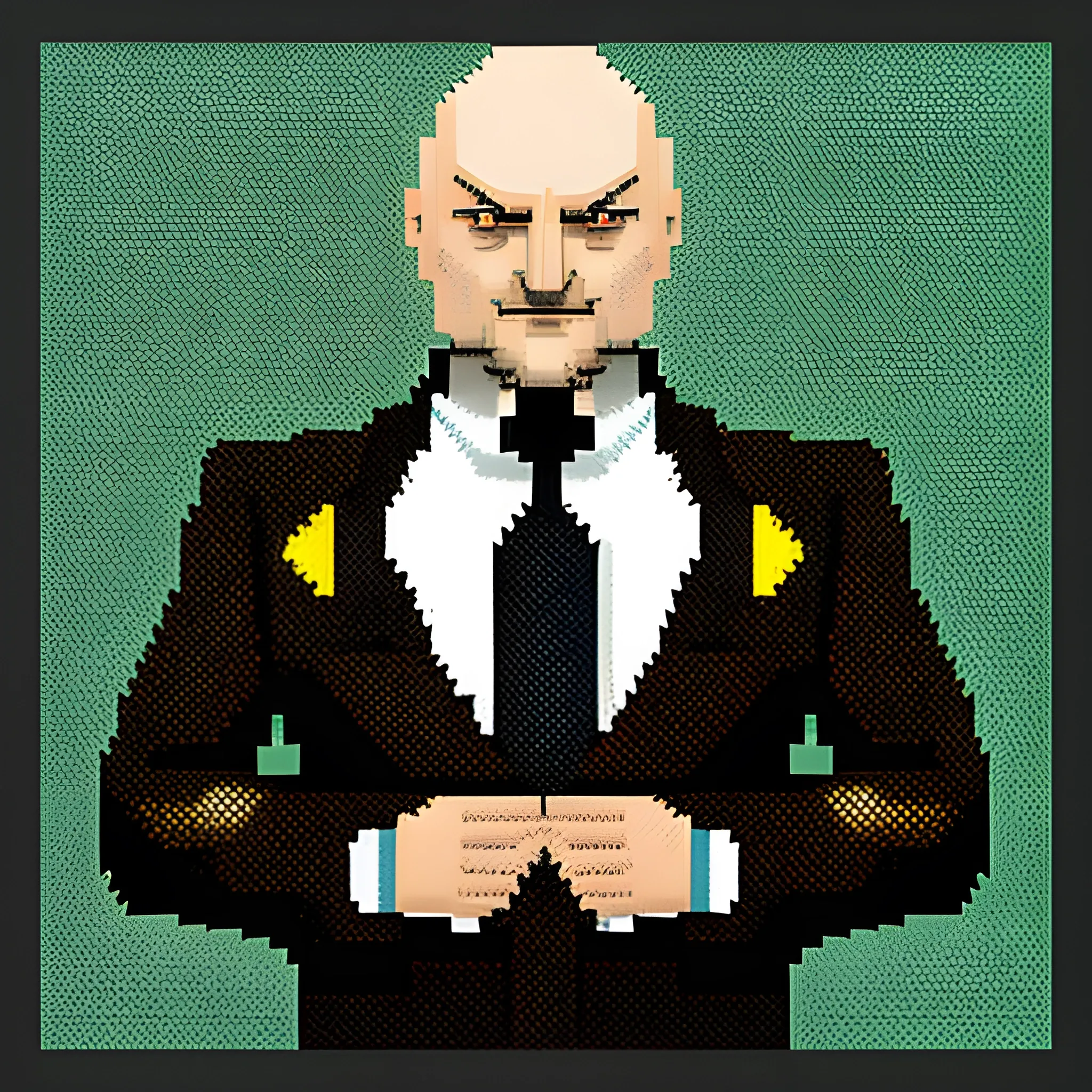 Yevgeny Prigozhin Bond Villain Pixel Art - Arthub.ai
