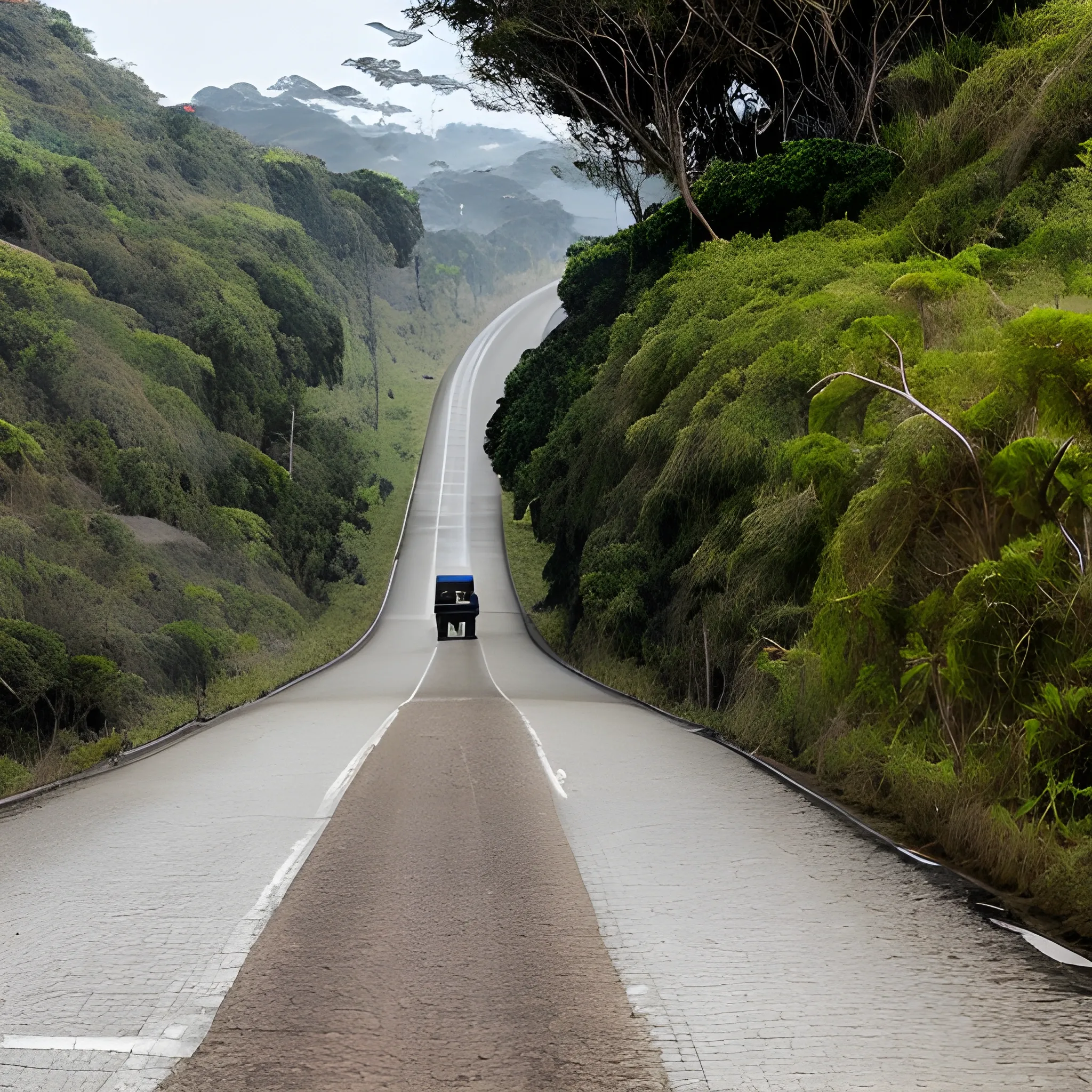 Homem andando em estrada, sem destino, em busca do nada