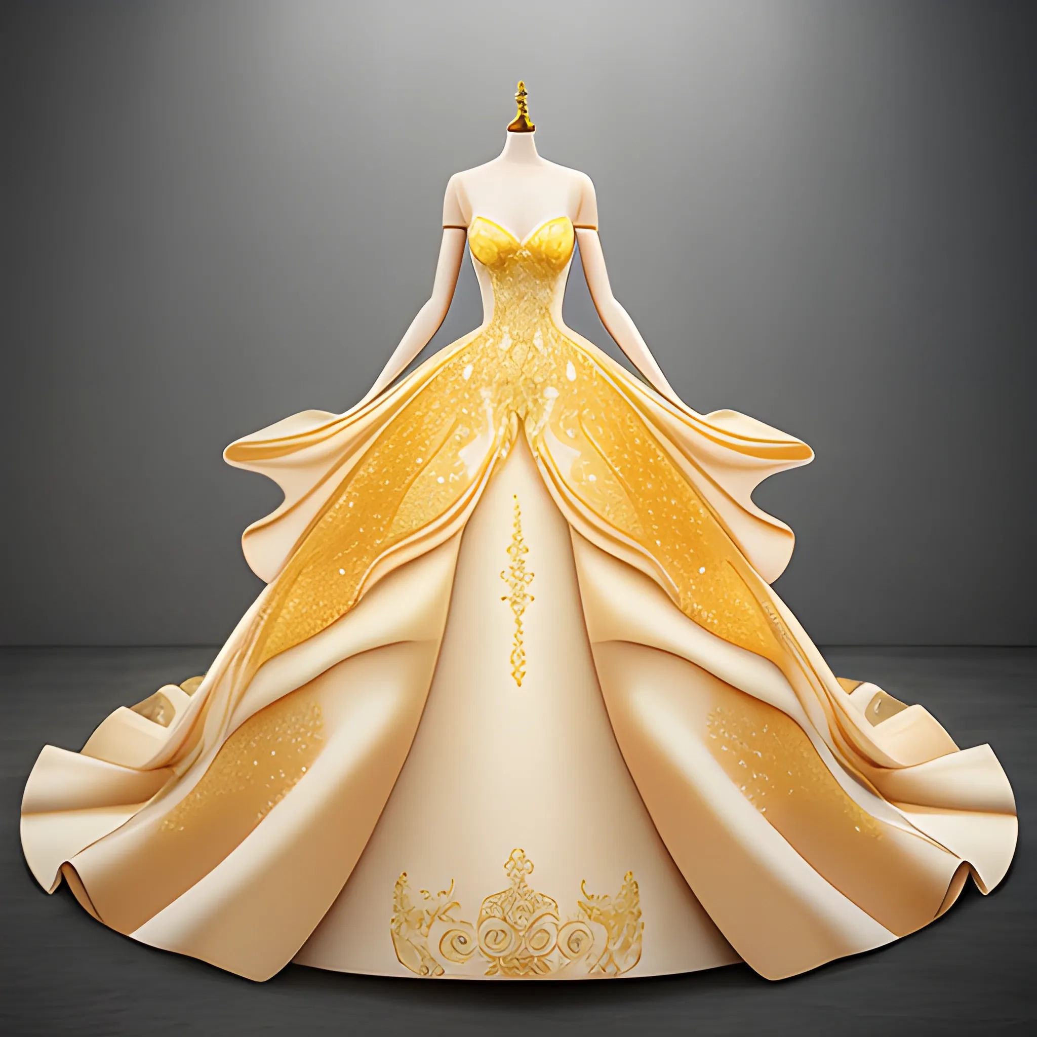 Golden galaxy goddess dream wedding dress