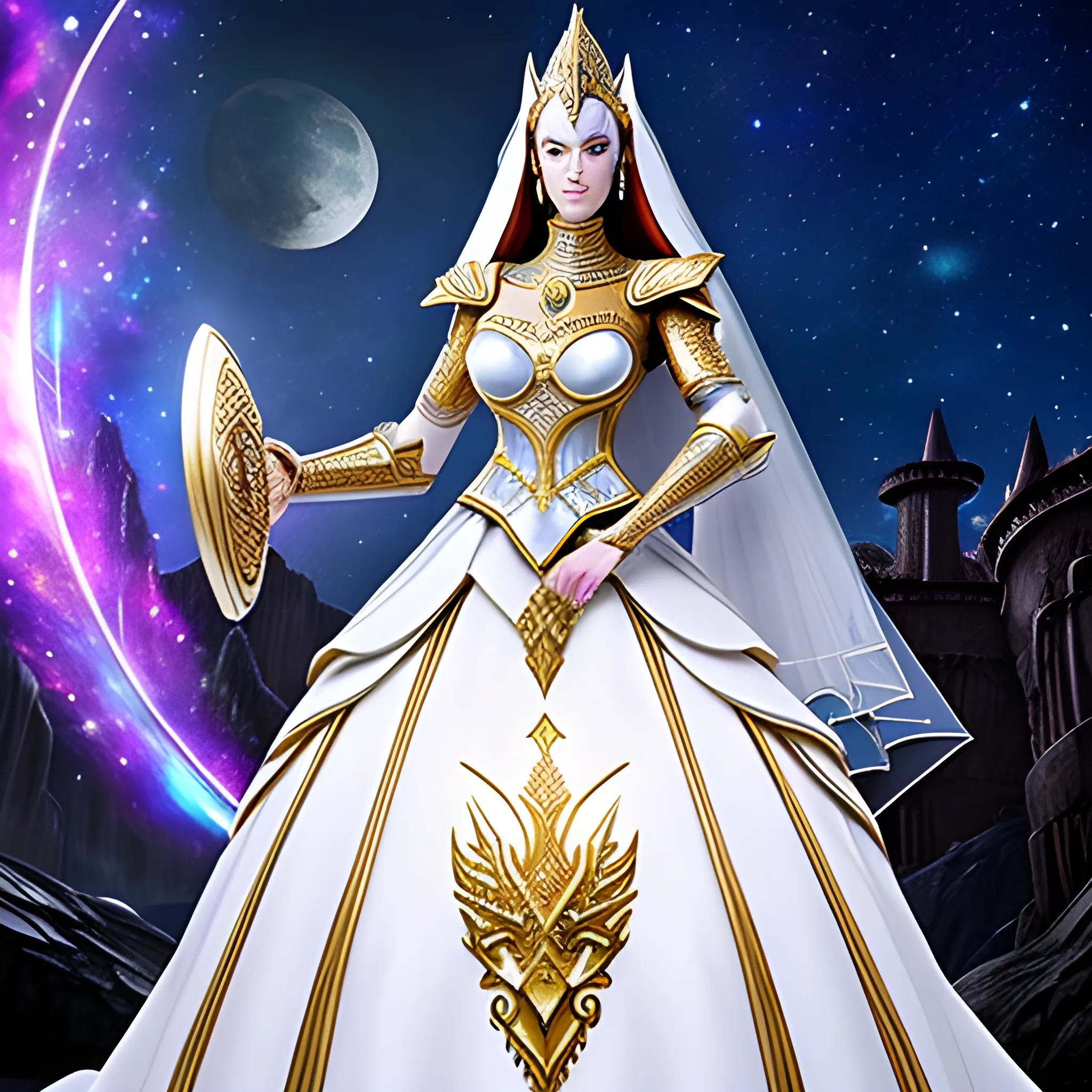 princess wedding dress warrior moon goddess armor majestic supreme powerful starchild thoth she-ra