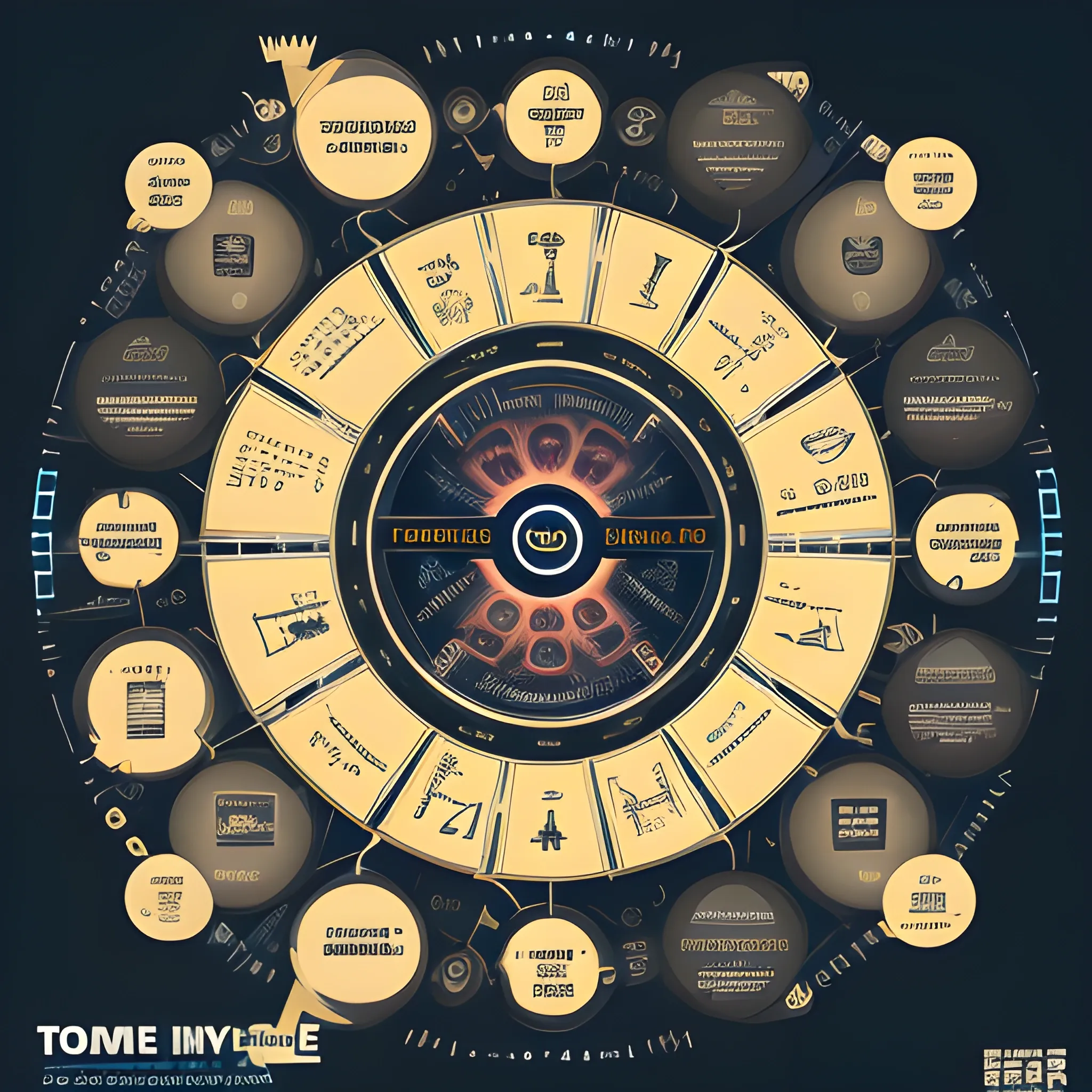 a super detailed infographic of a working time machine 8k