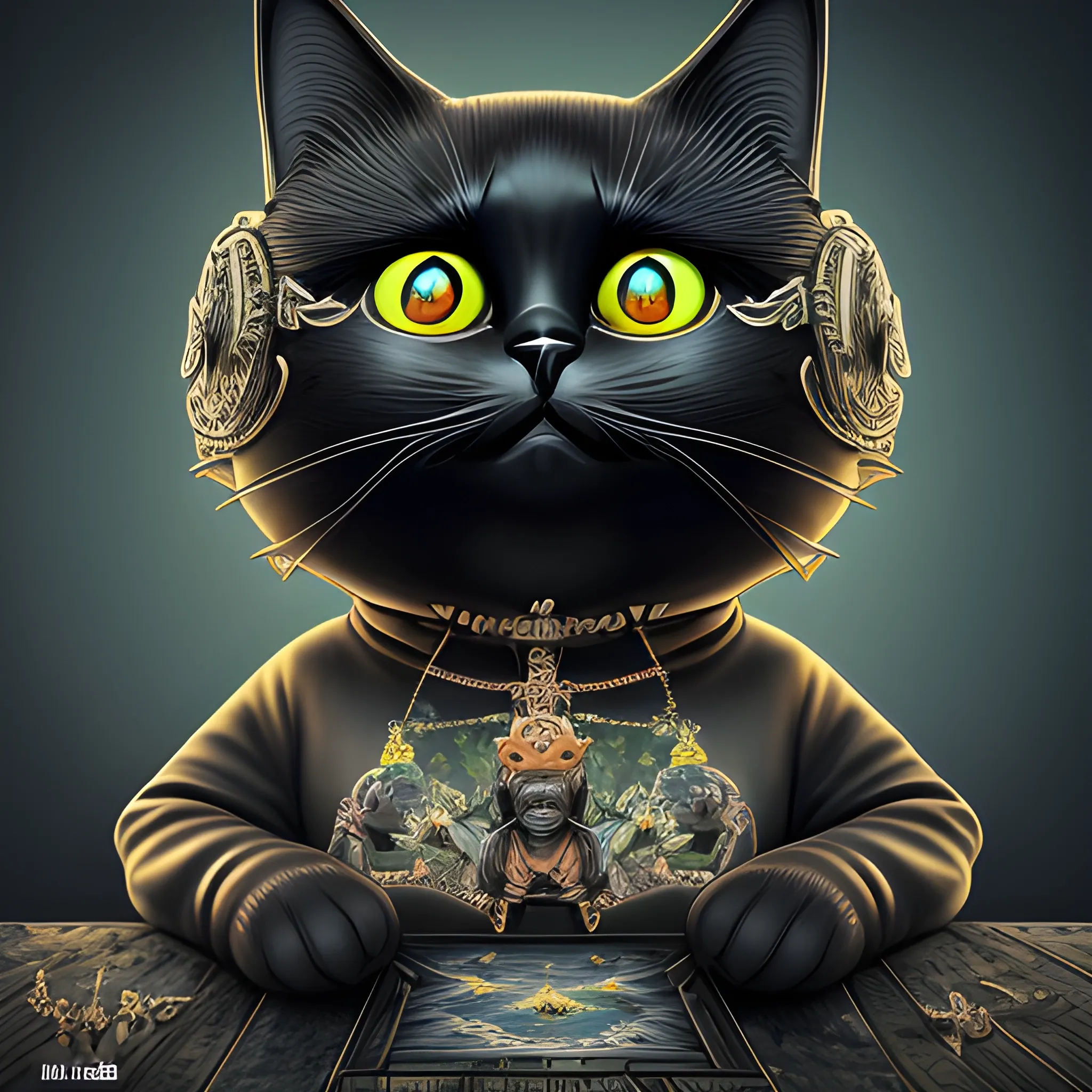 artwork by Jarosław Jaśnikowski, portrait, 3D rendering, behance, intricate details, thick hip hop cartoon of adorable black cat. stupid anthropomorphic wearing sneakers, Meek Bob hairstyle, lightening up, extremely detailed CG Unity 8k wallpaper, (high quality), (detailed), (masterpiece), (best quality), (highres), (extremely detailed), (8k ), (NSFW:0.5), (ultra verbose)