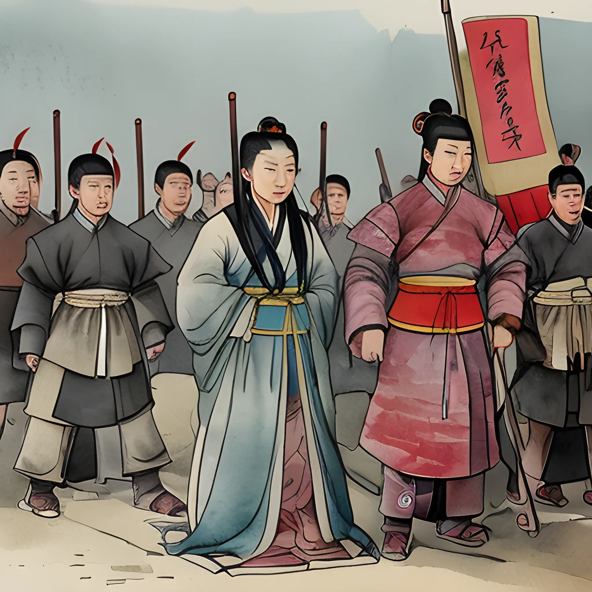 The shame of Jingkang in the Northern Song Dynasty of China happened during the Jingkang period of Emperor Qinzong of the Northern Song Dynasty. This incident involved two emperors, a large number of royal family members and concubines, and the civil and military ministers of the Manchu Dynasty. A total of more than 3,000 people were arrested
, Water Color