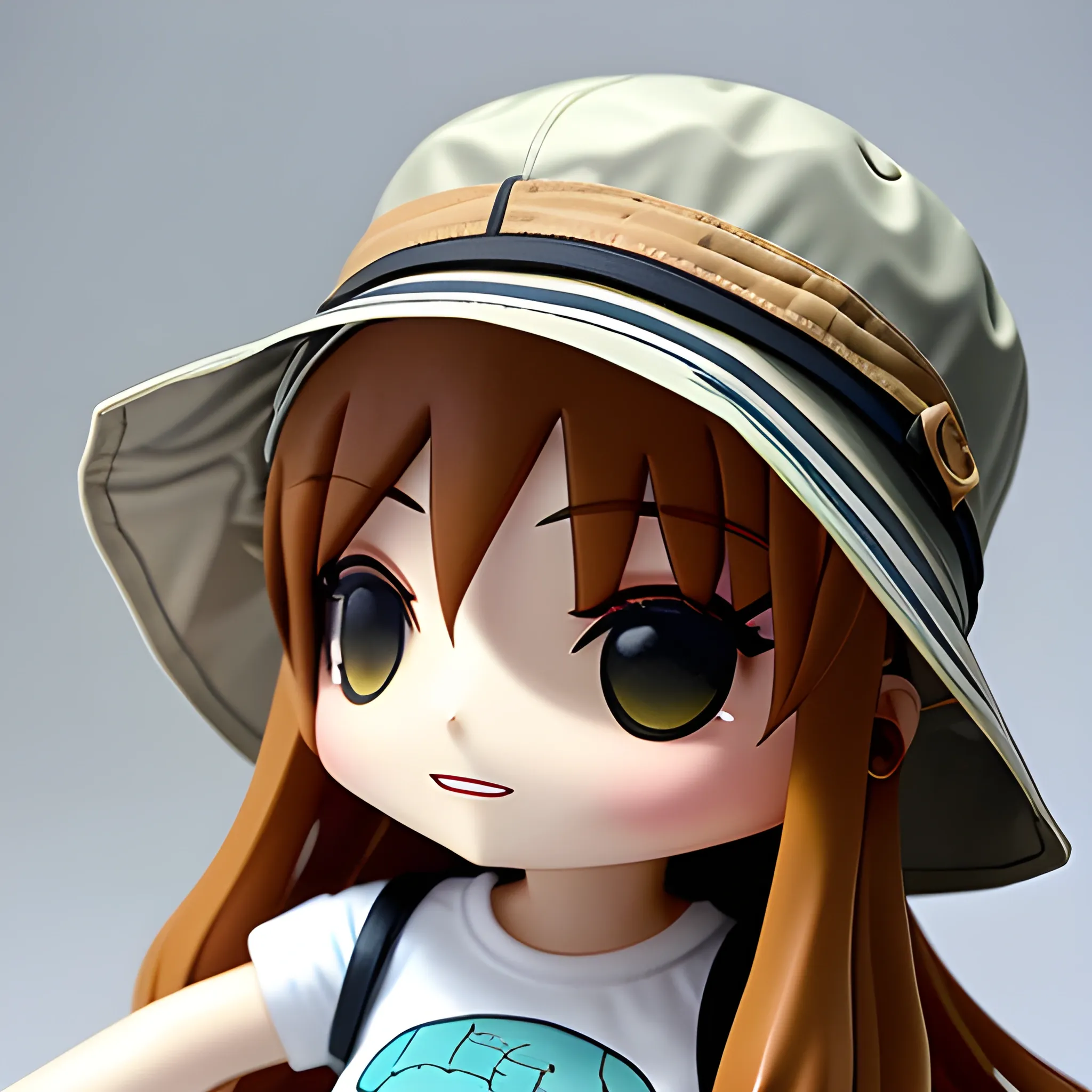 a chibi young women wearing a bucket hat and a children wearing a bucket hat
