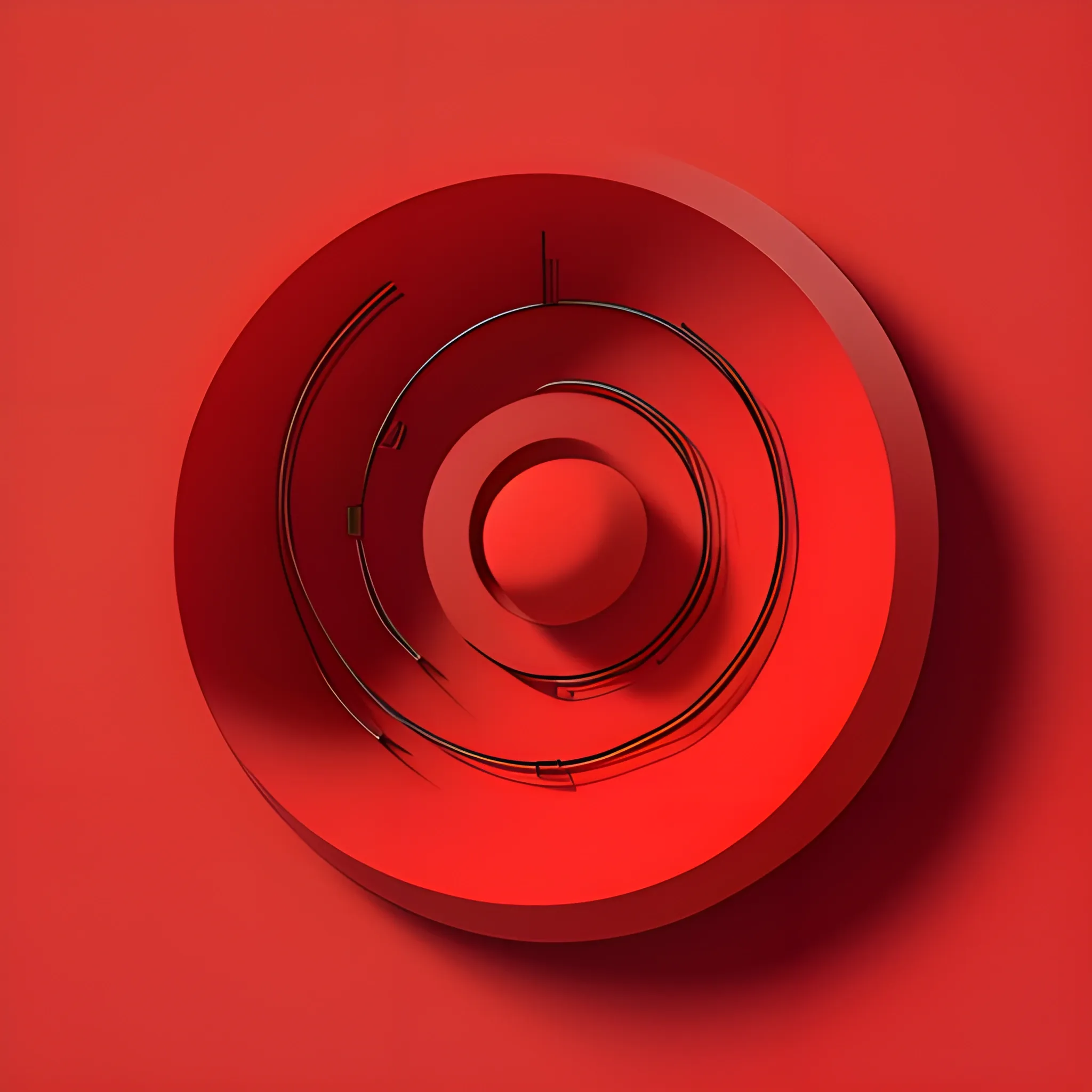 a big shape with red background with random size same shape with random red color 