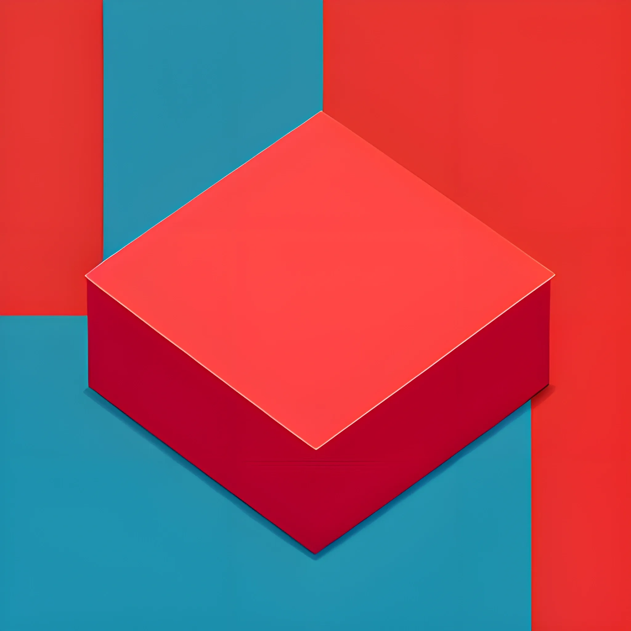 a big rectangle with red background with separate random size same rectangle with random red color 