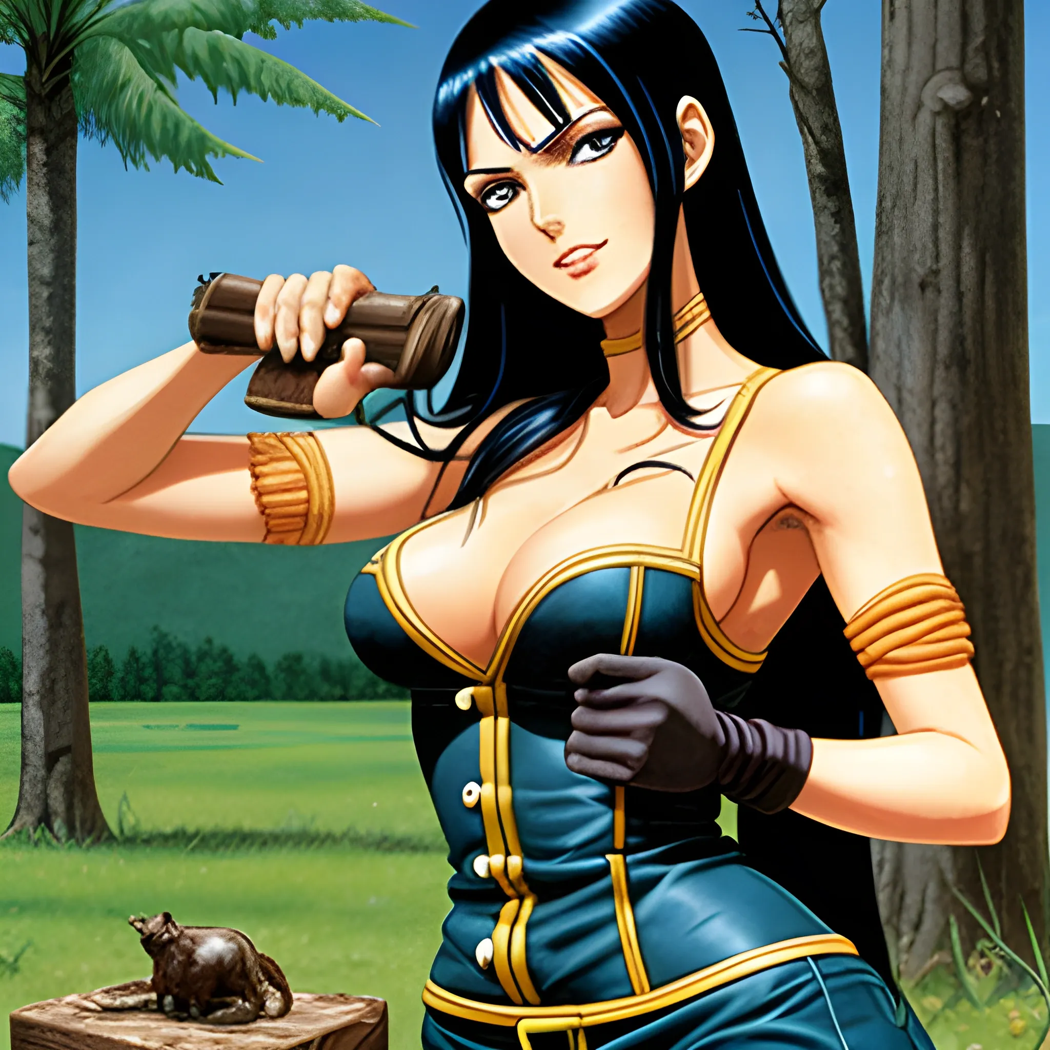 nico robin avec un decolter