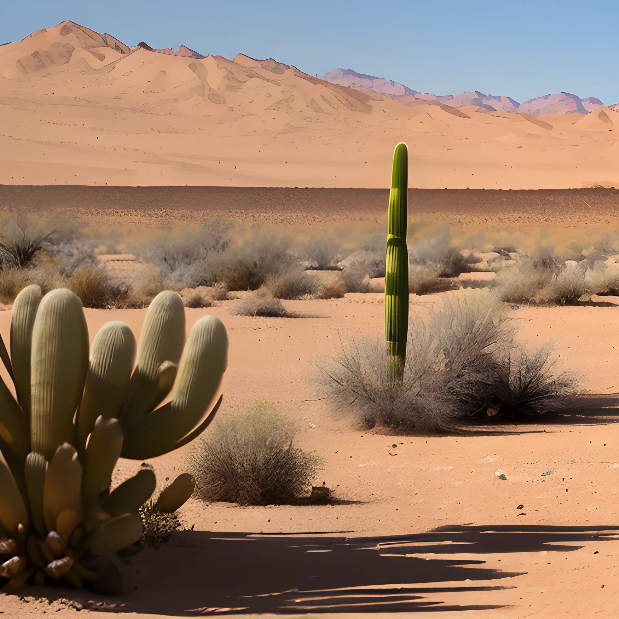 a opuntina in the desert