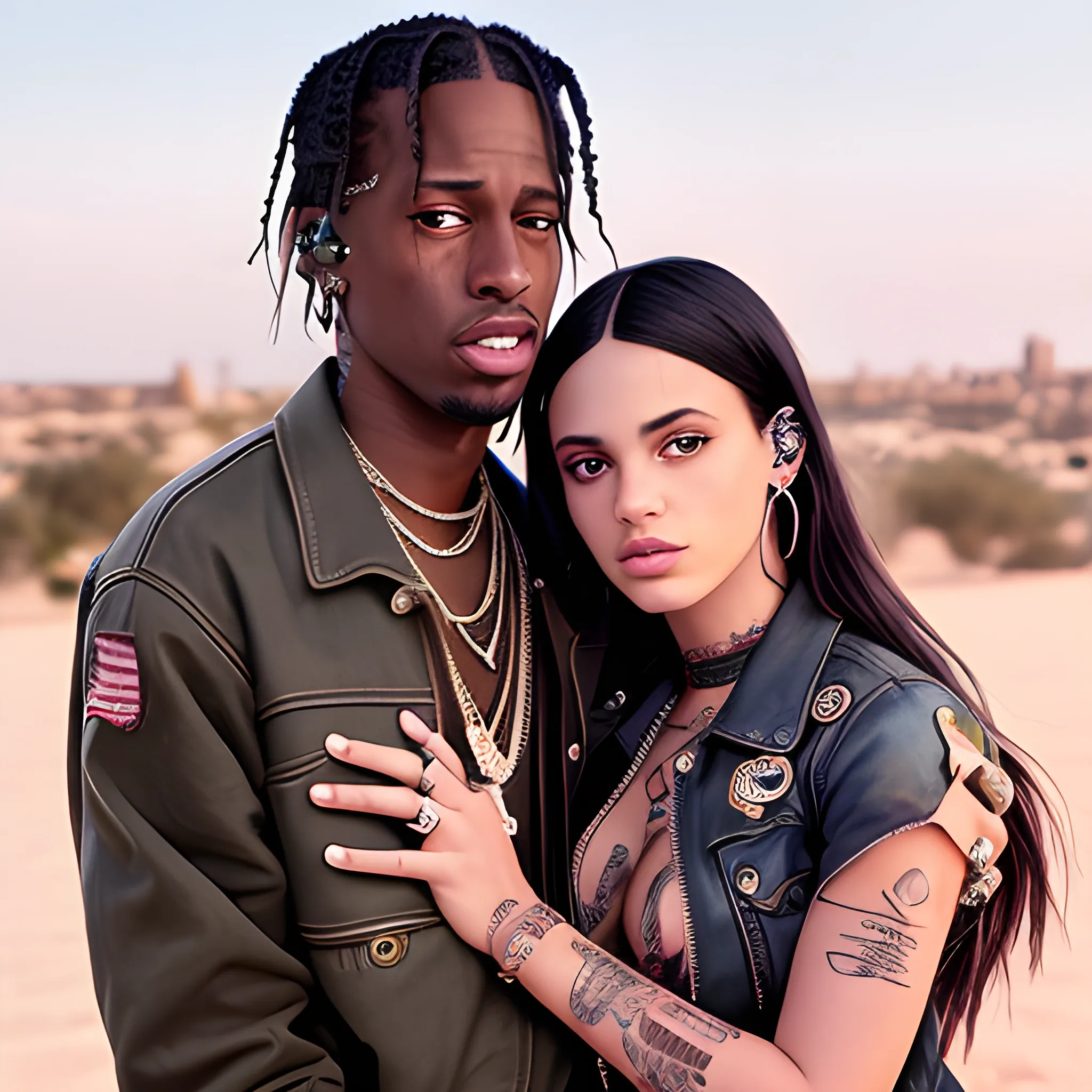 Travis Scott con una guadaña