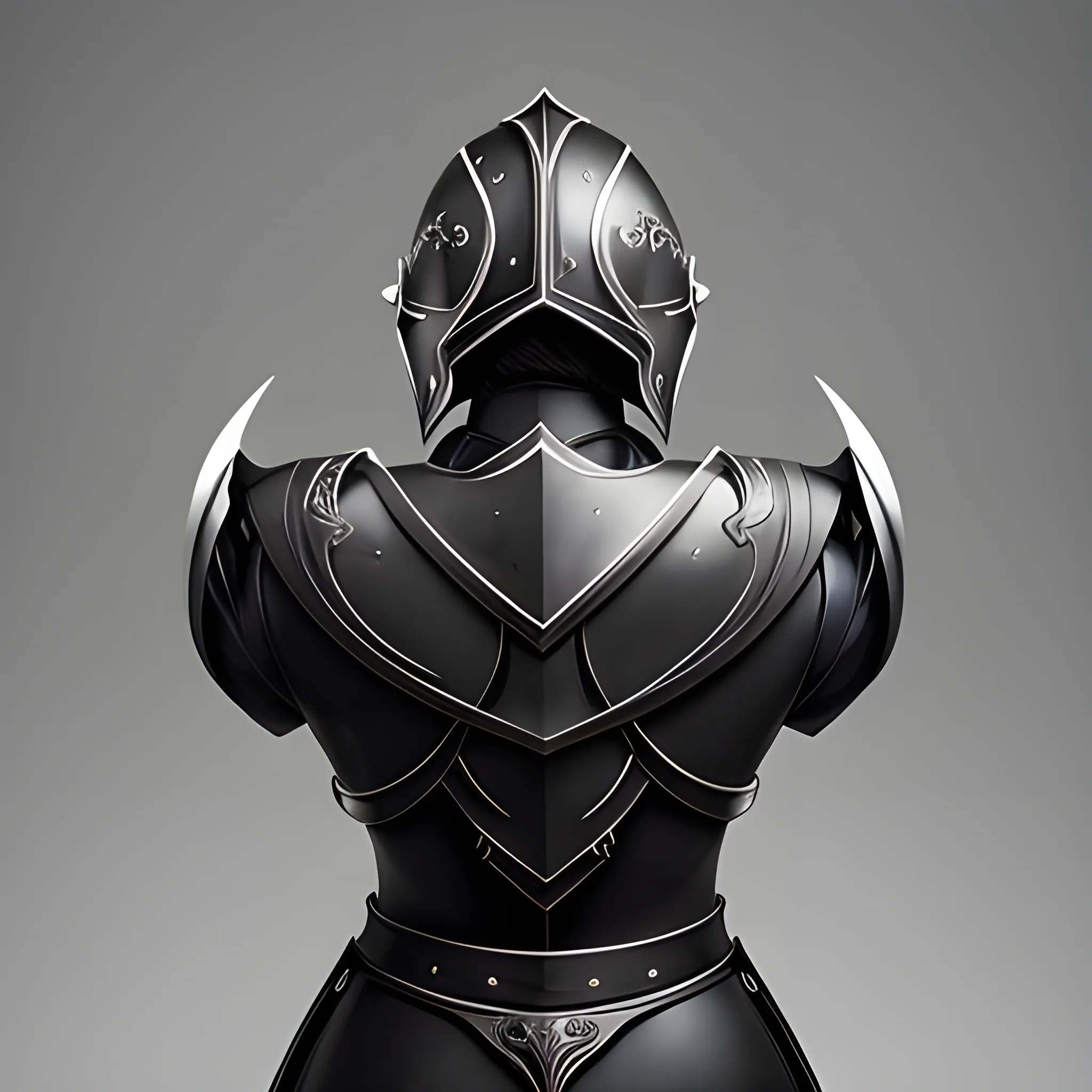 "Within the avatar's frame, a white knight emerges, their armor a harmonious blend of medieval and futuristic elements. The centerpiece is the helmet, a stunning masterpiece that demands attention. The front of the helmet is pristine white, gleaming with a polished finish that reflects the light. As the eye traces towards the back, it transitions seamlessly to a deep black, adding an air of mystery.

The helmet boasts a unique V-shaped design that encompasses both the front and back sections. The front, reminiscent of a knight's visor, has a sleek and angular shape that evokes modern sophistication. Enhanced with a heads-up display, the visor provides crucial information and tactical insights to the knight.

As the helmet extends towards the back, it transforms into a sweeping curve of obsidian black. The black surface features subtle engravings that pay homage to medieval craftsmanship. The contrasting colors and shapes symbolize the knight's ability to bridge the past and the future.

Set against a backdrop of vibrant red and white, this avatar captivates with its futuristic yet medieval aesthetic. The combination of the white front and black V-shaped back of the helmet, along with the harmonious color palette, conveys a sense of strength, elegance, and enigmatic allure."