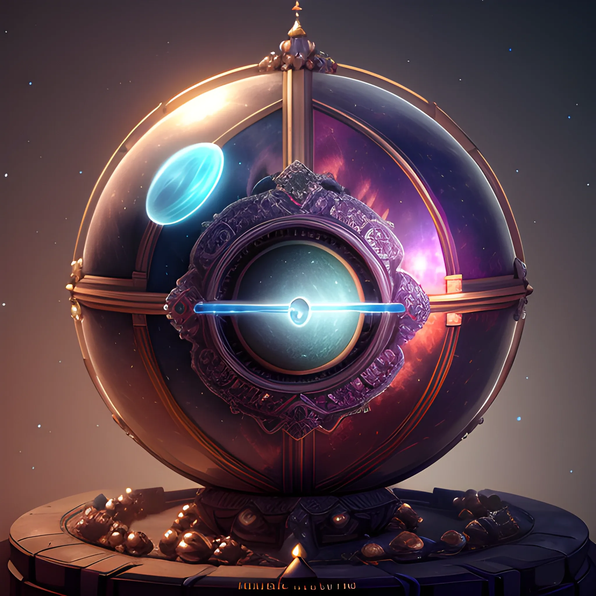 divination ball, orb, ball with cosmos inside, hyperralistic, photorealistic, detailed matte painting, deep color, fantastical, intricate detail, splash screen, complementary colors, fantasy concept art, 8k resolution trending on Artstation Unreal Engine 5