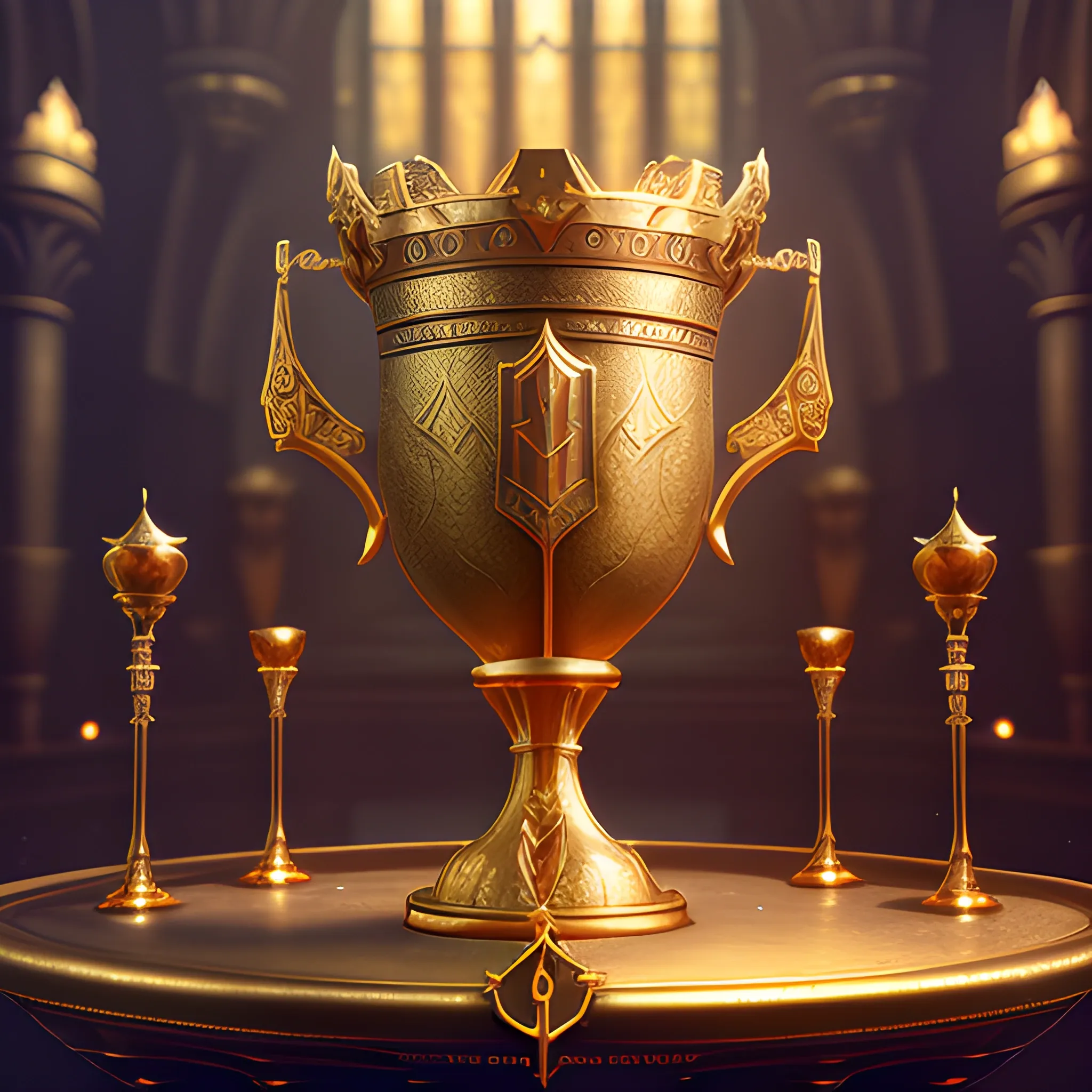 golden chalice, holy grail, detailed matte painting, deep color, fantastical, intricate detail, splash screen, complementary colors, fantasy concept art, 8k resolution trending on Artstation Unreal Engine 5