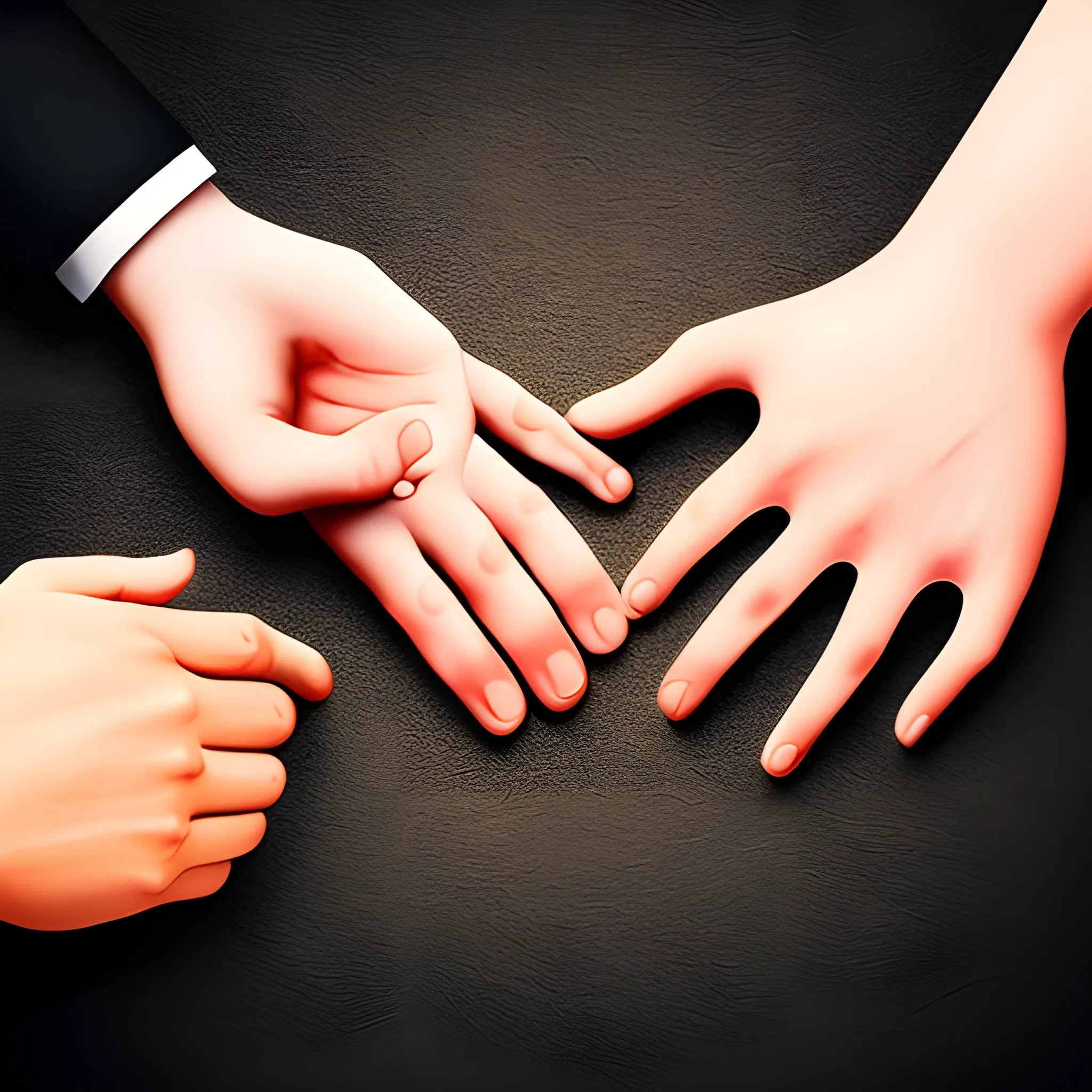 A helping hand in a difficult situation, hand strong, hand weak,  there are five fingers in one hand and they are even