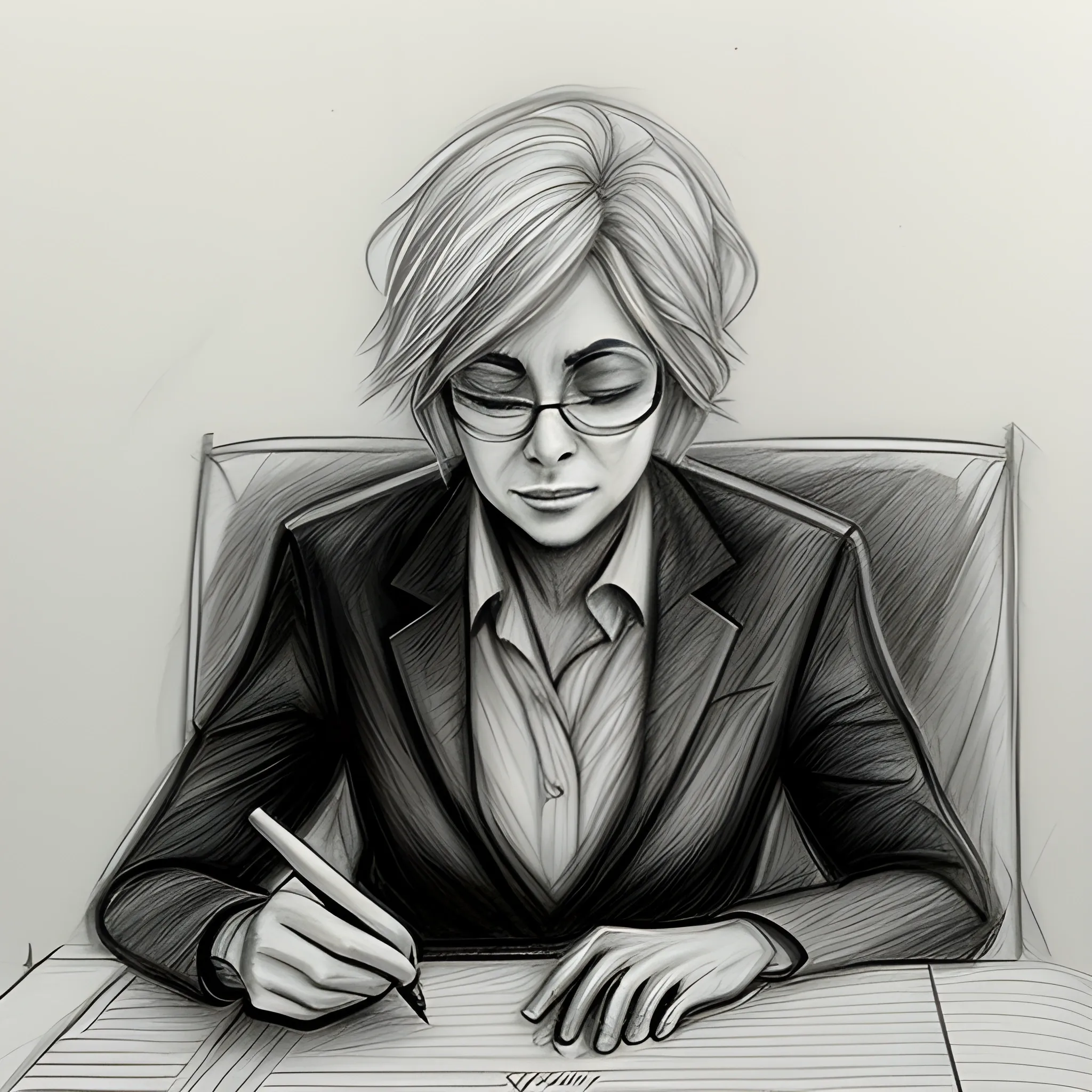 
help of a virtual psychologist, Pencil Sketch