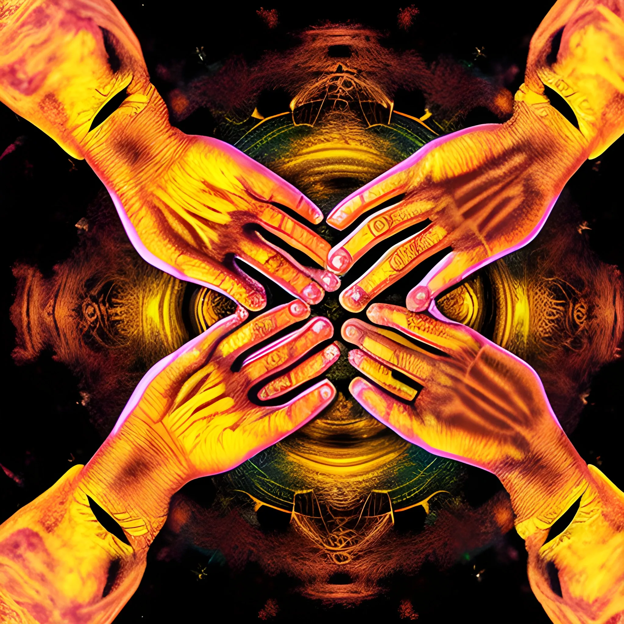 hands that helps, protects and protects, in difficult situation, , Trippy
