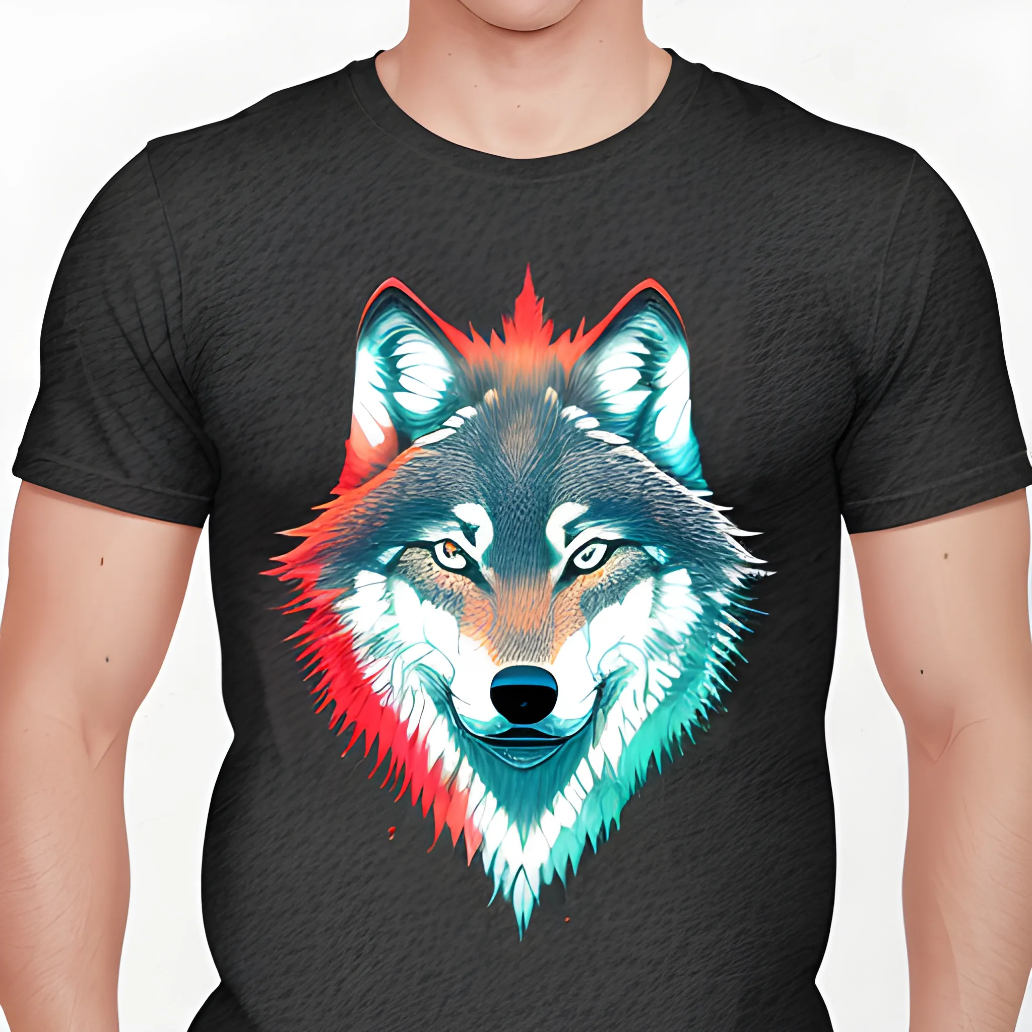 A detailed illustration, wolf warrior full shot splash, t-shirt graphic design piece of artwork, anime, comic, animation , flat design of one retro, colorful shades, highly detailed clean, vector image, flat white background, isometric, vibrant vector, t-shirt design, mediaval armor, anime, vintage, rustic, distressed texture, faded colors, line art, beach living, engraving style, background white, no shadows.