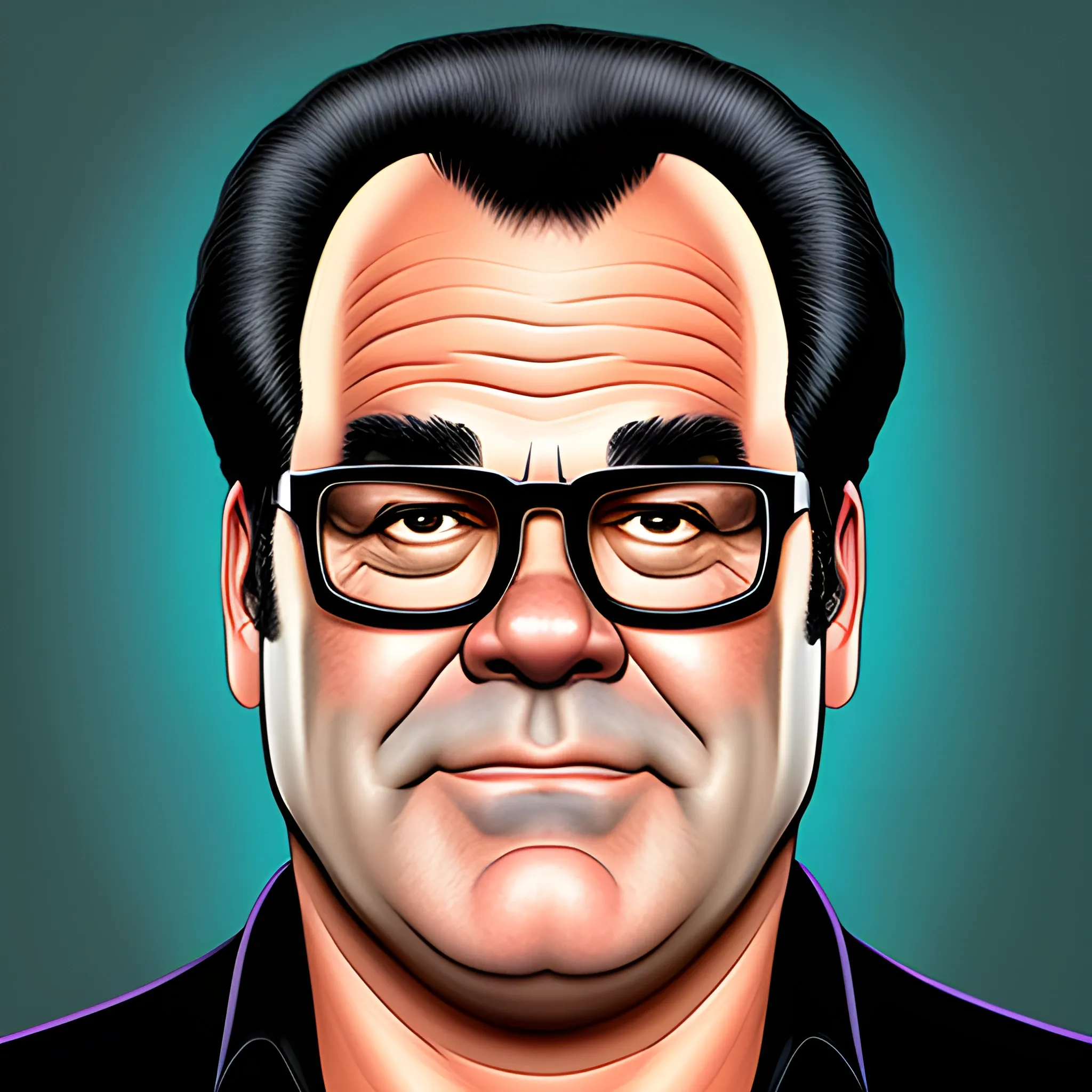 Young Dan akroyd portrait illustration 