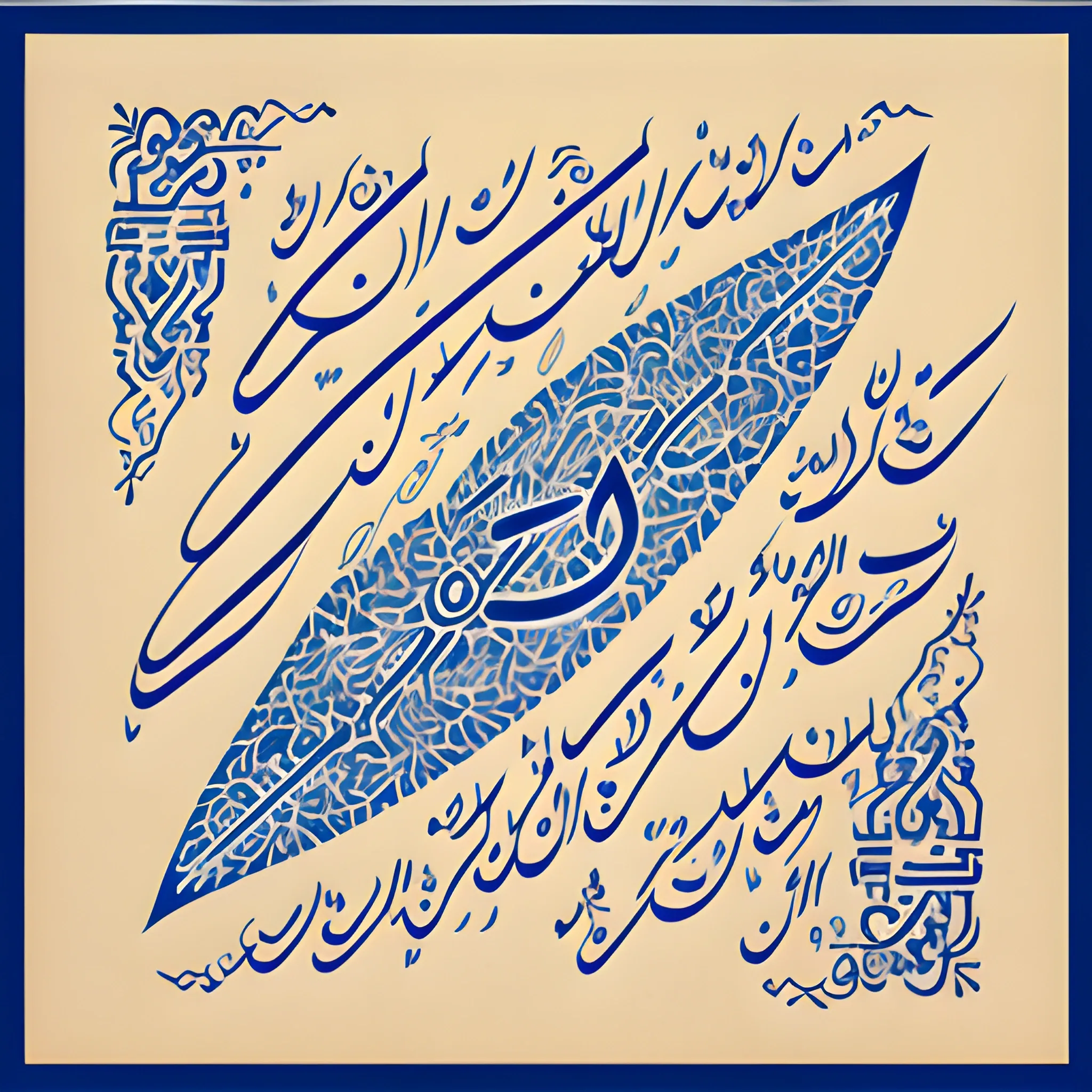 tail iranian caligraphy

