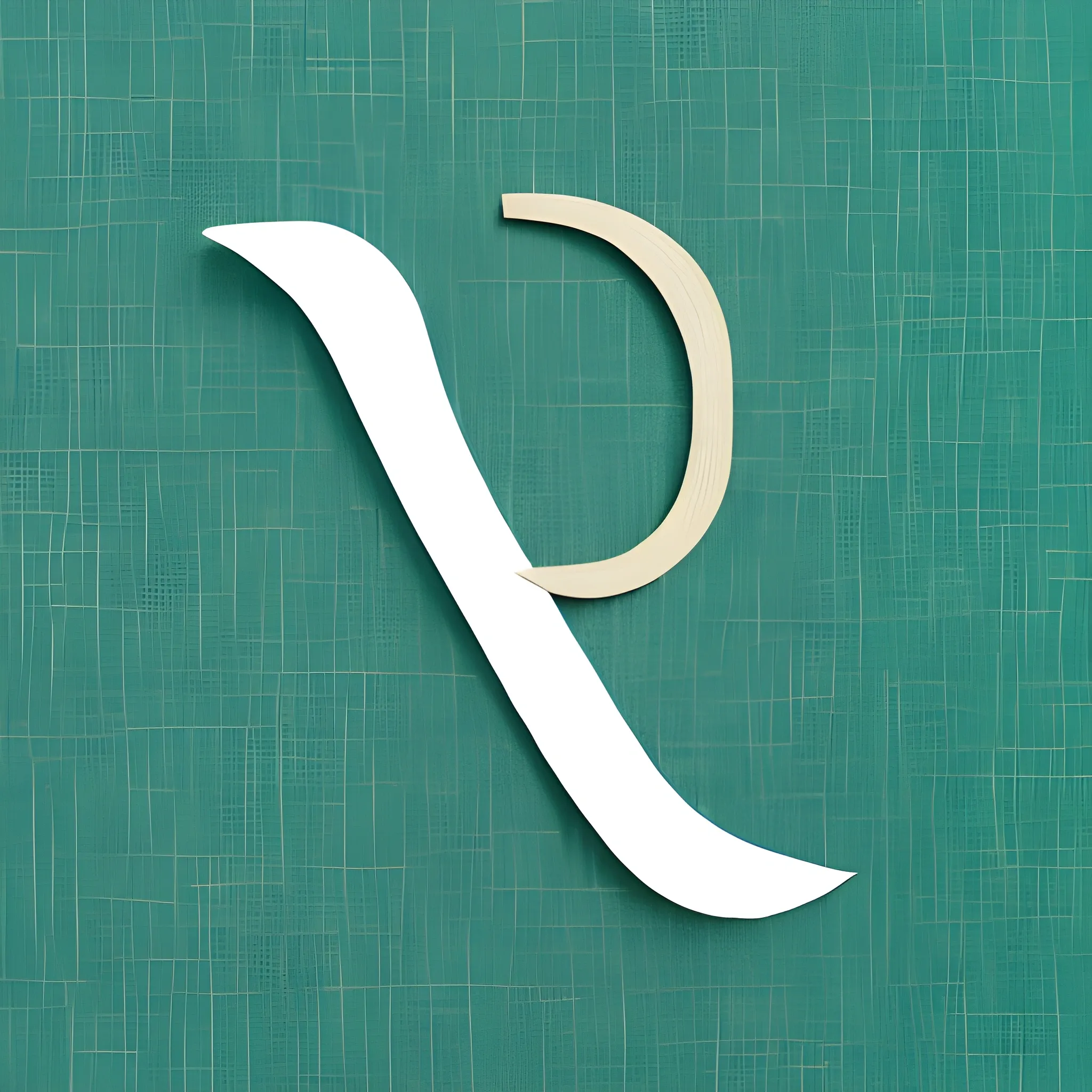 A letter T designed using fabric materials
