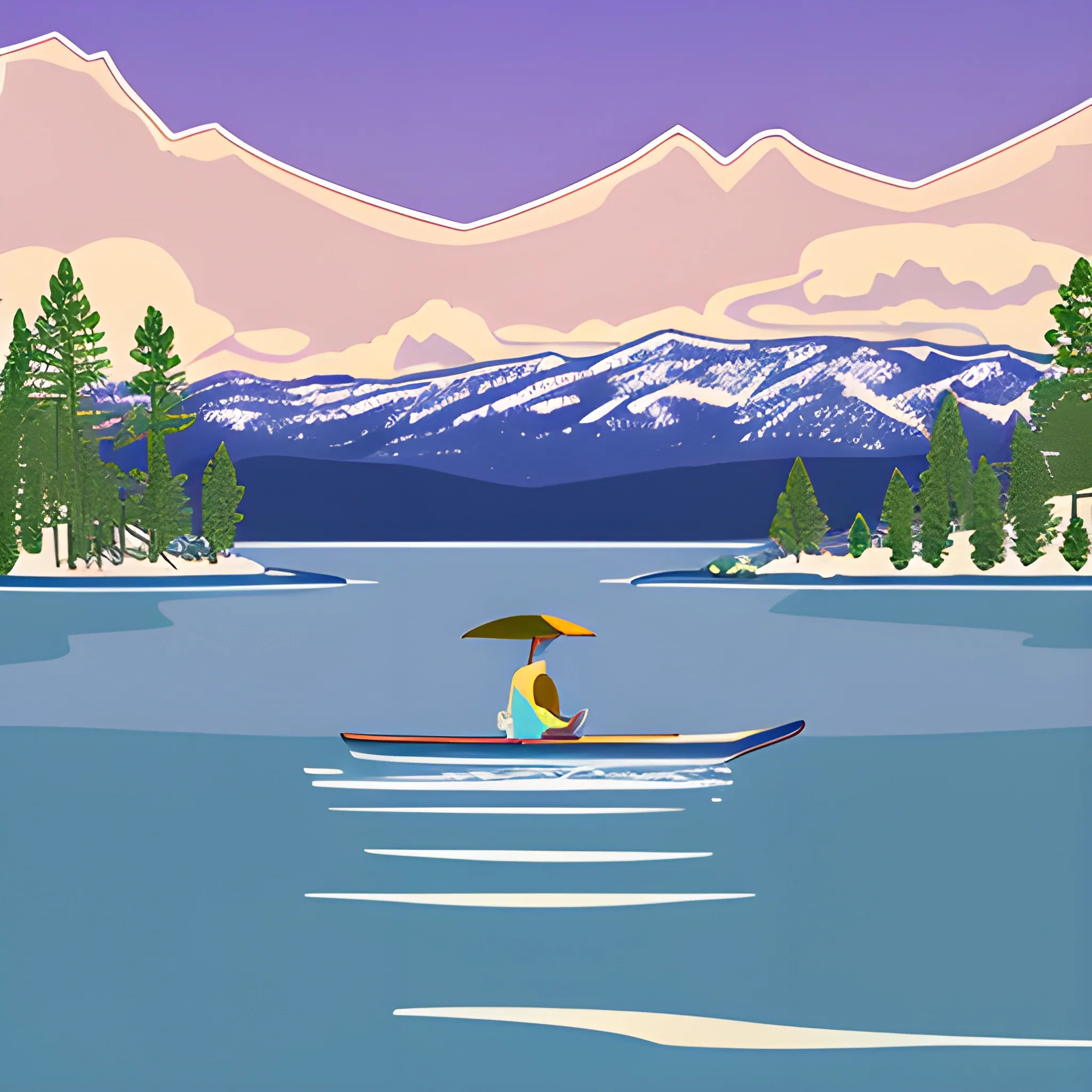 Lake Tahoe illustration 