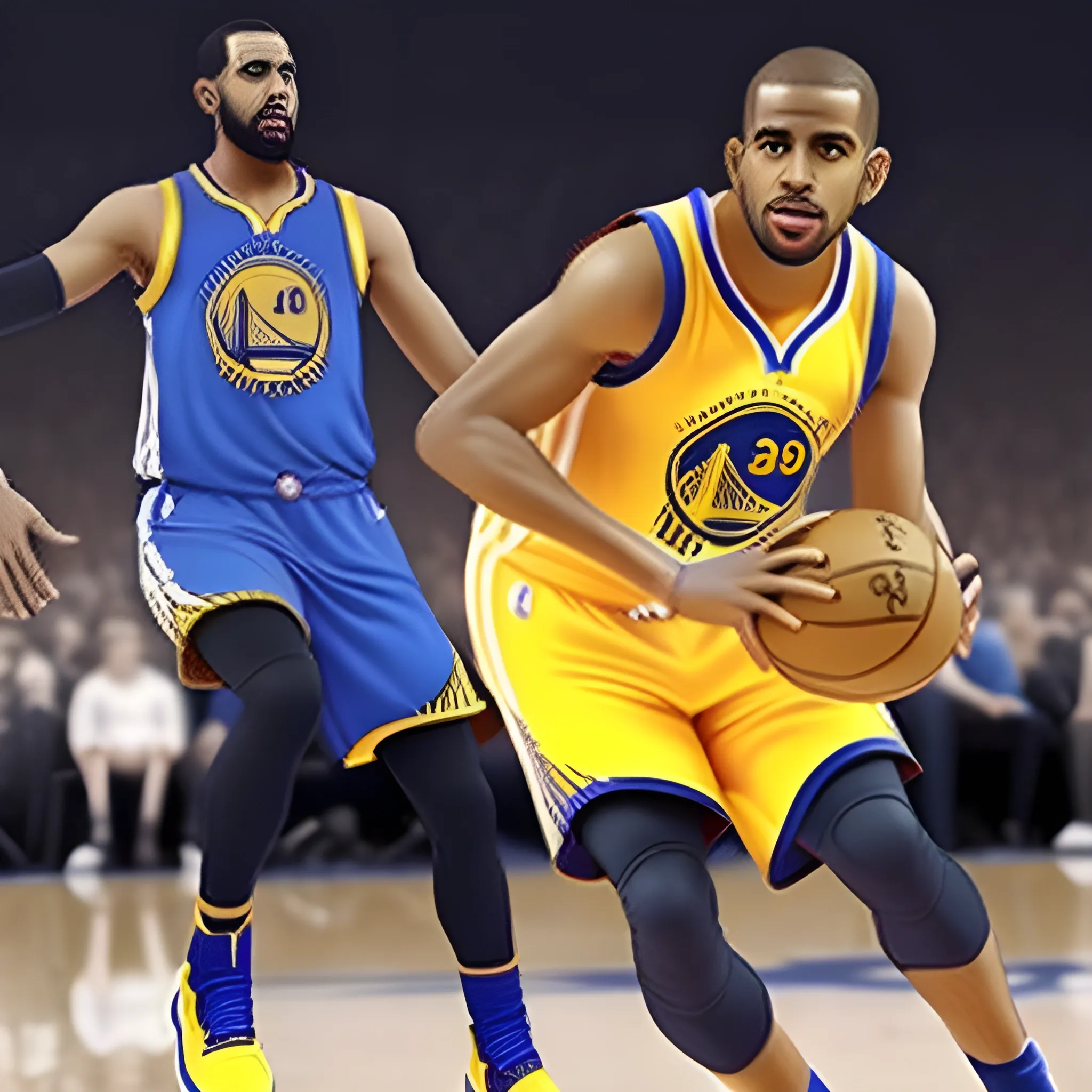 Chris Paul if he plays for Golden State Warriors all his carrer, 3D