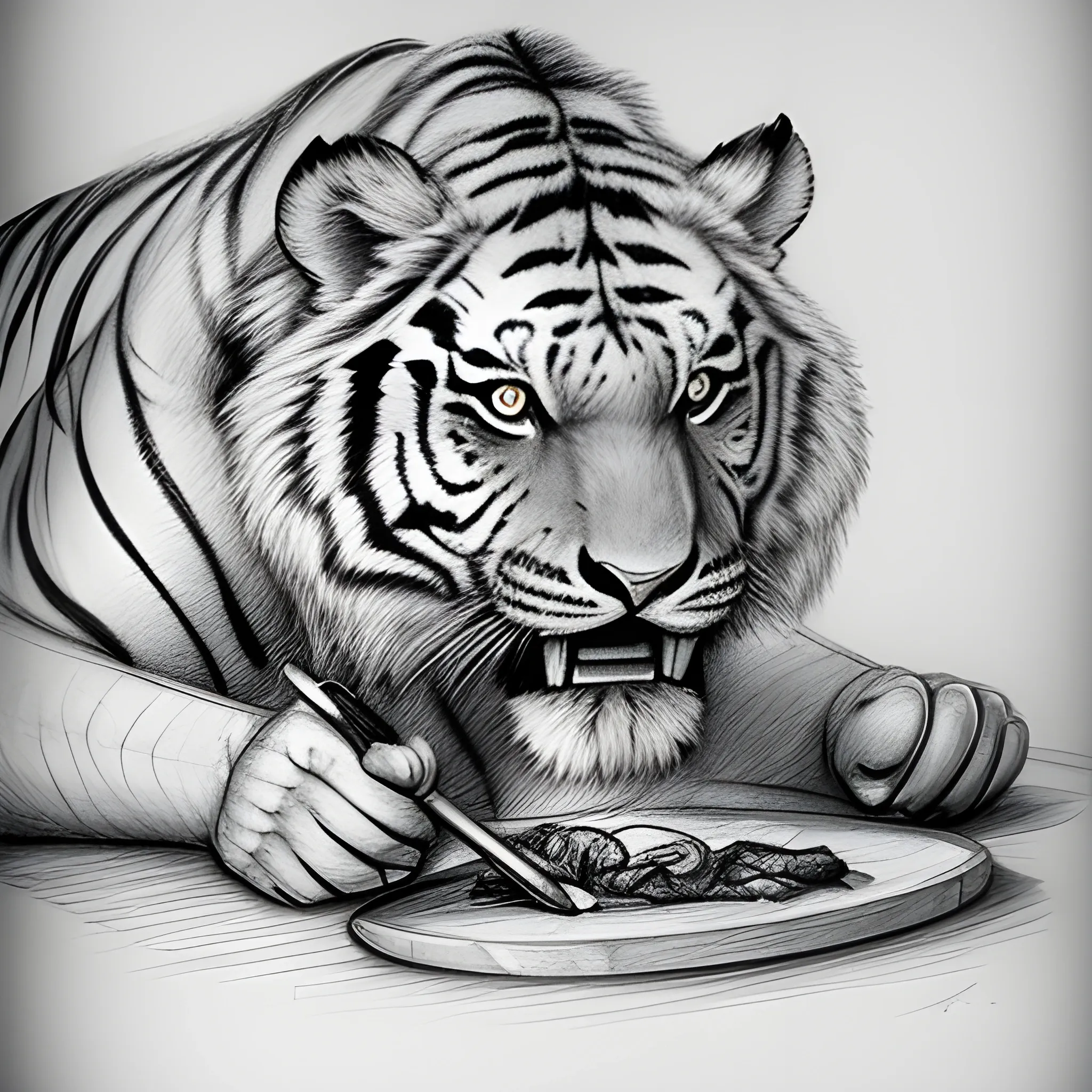 Tiger sketch drawing clipart svg png dxf eps jpeg Chameleon Cuttables LLC |  Chameleon Cuttables LLC