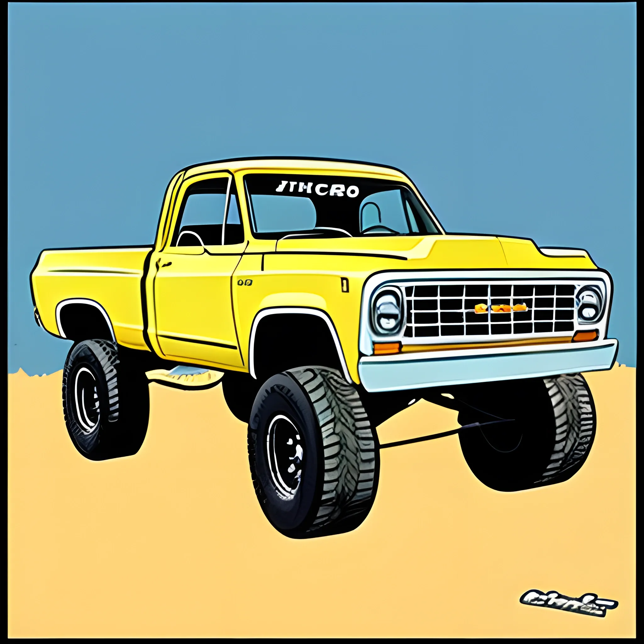 lifted dodge truck drawings