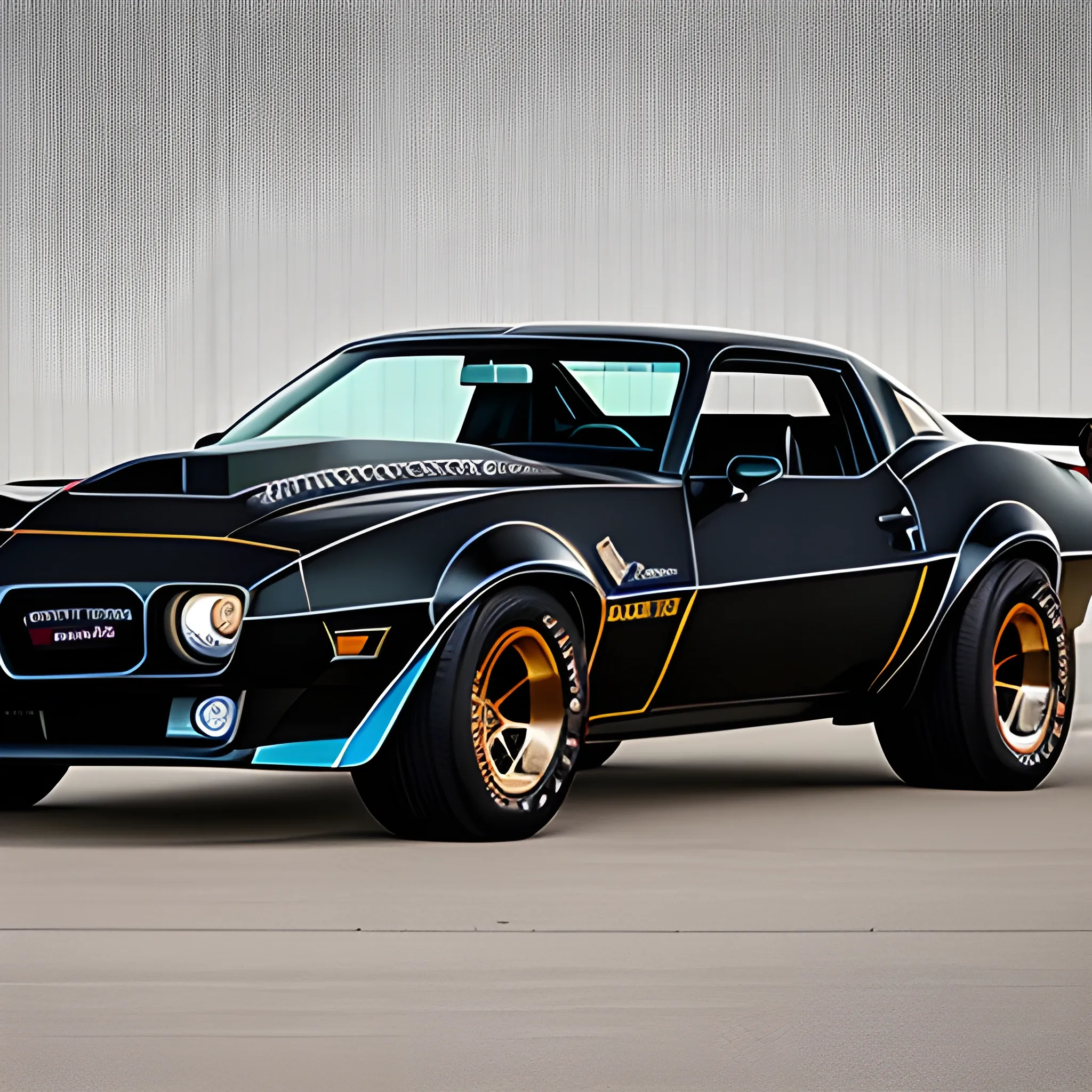 Bandit black trans am in frame 