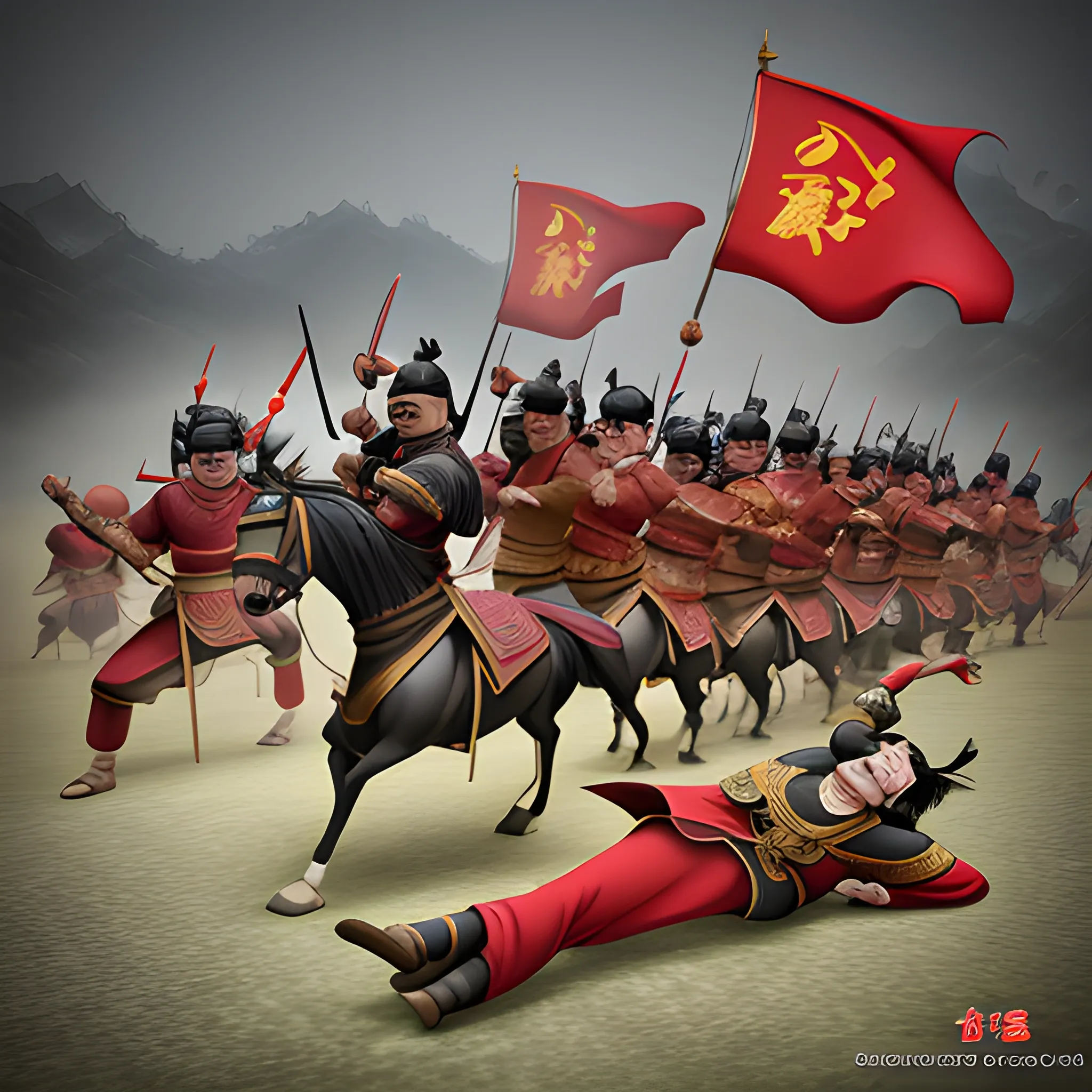 song dynasty war  of  china
, Cartoon, 3D