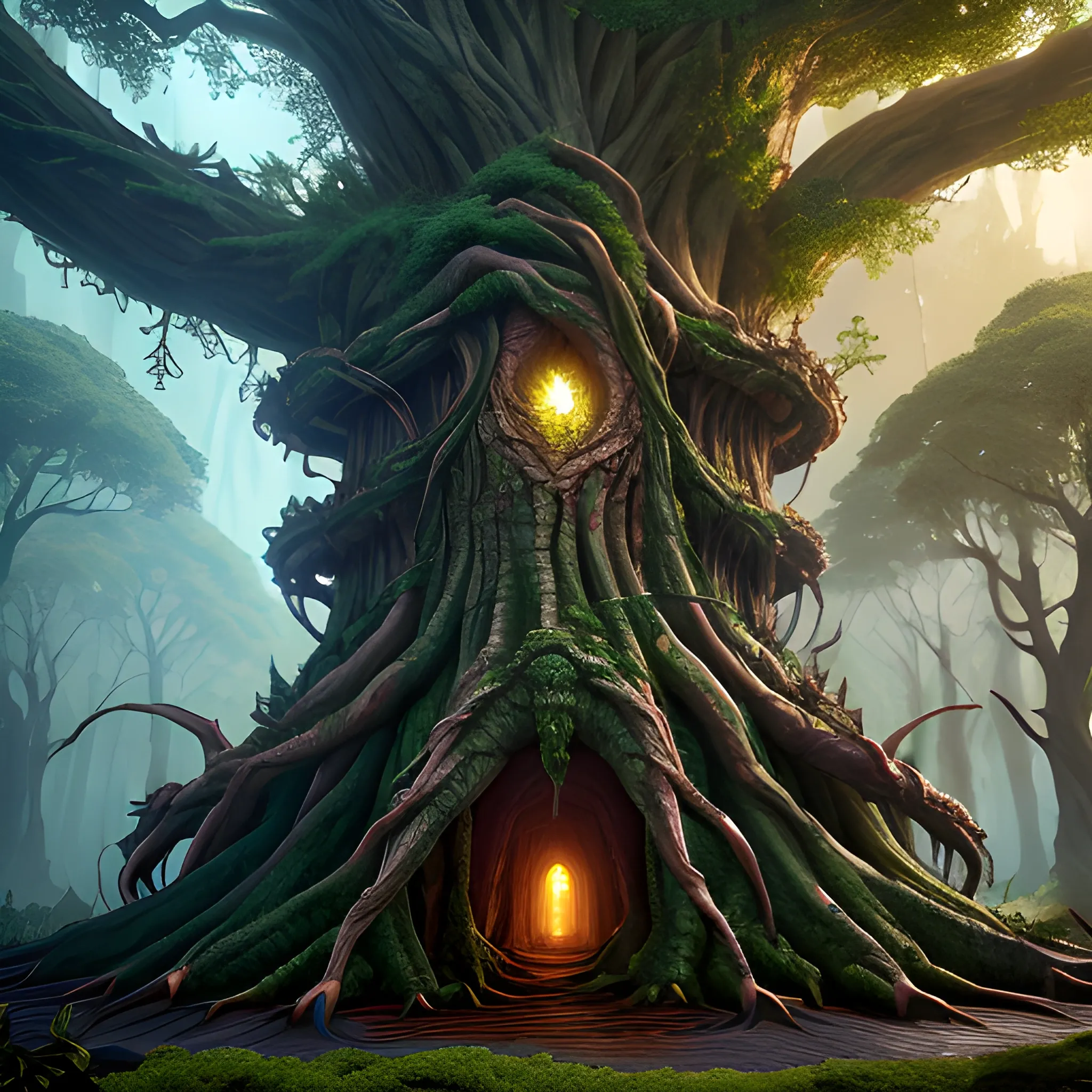 tree element, a monster built from tree, tree monster, forest, ent, 8k, high resolution, detailed, detailed matte painting, deep color, fantastical, intricate detail, splash screen, complementary colors, fantasy concept art, 8k resolution trending on Artstation Unreal Engine 5

