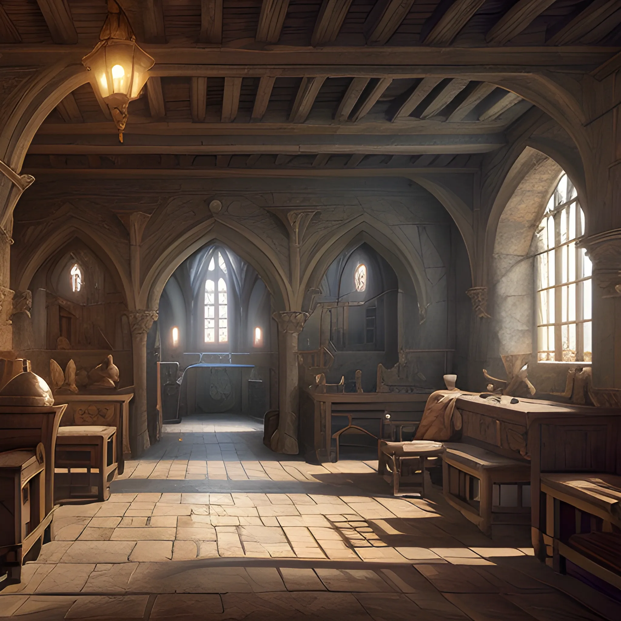 Hospital Medieval Hospital High Resolution Detailed 8k Deta 