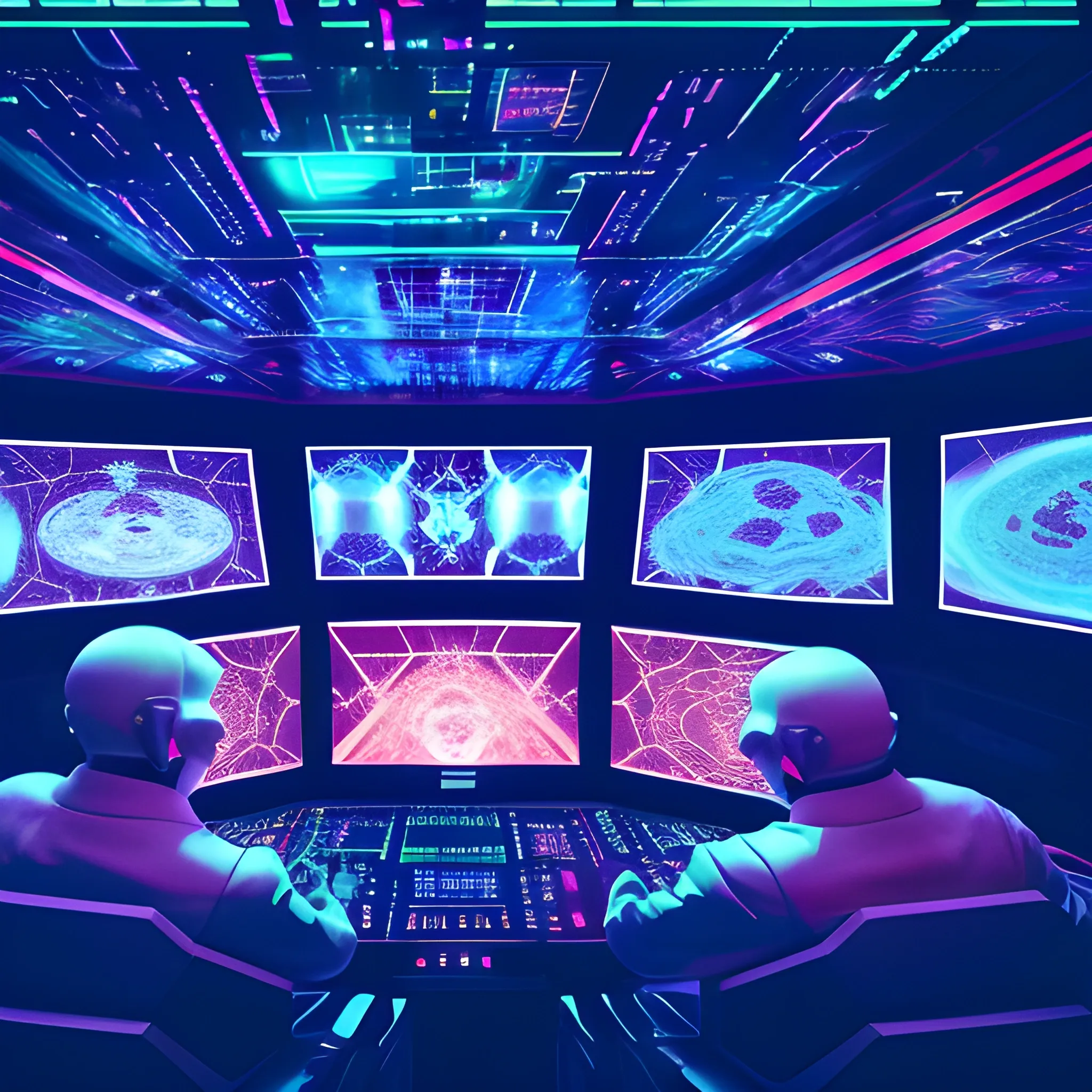 RAW photo, archons in a control center of a ship watching a hologram of the earth as they rule over it, demonic, 8k uhd, dslr, soft lighting, high quality, film grain, Fujifilm XT3, Trippy