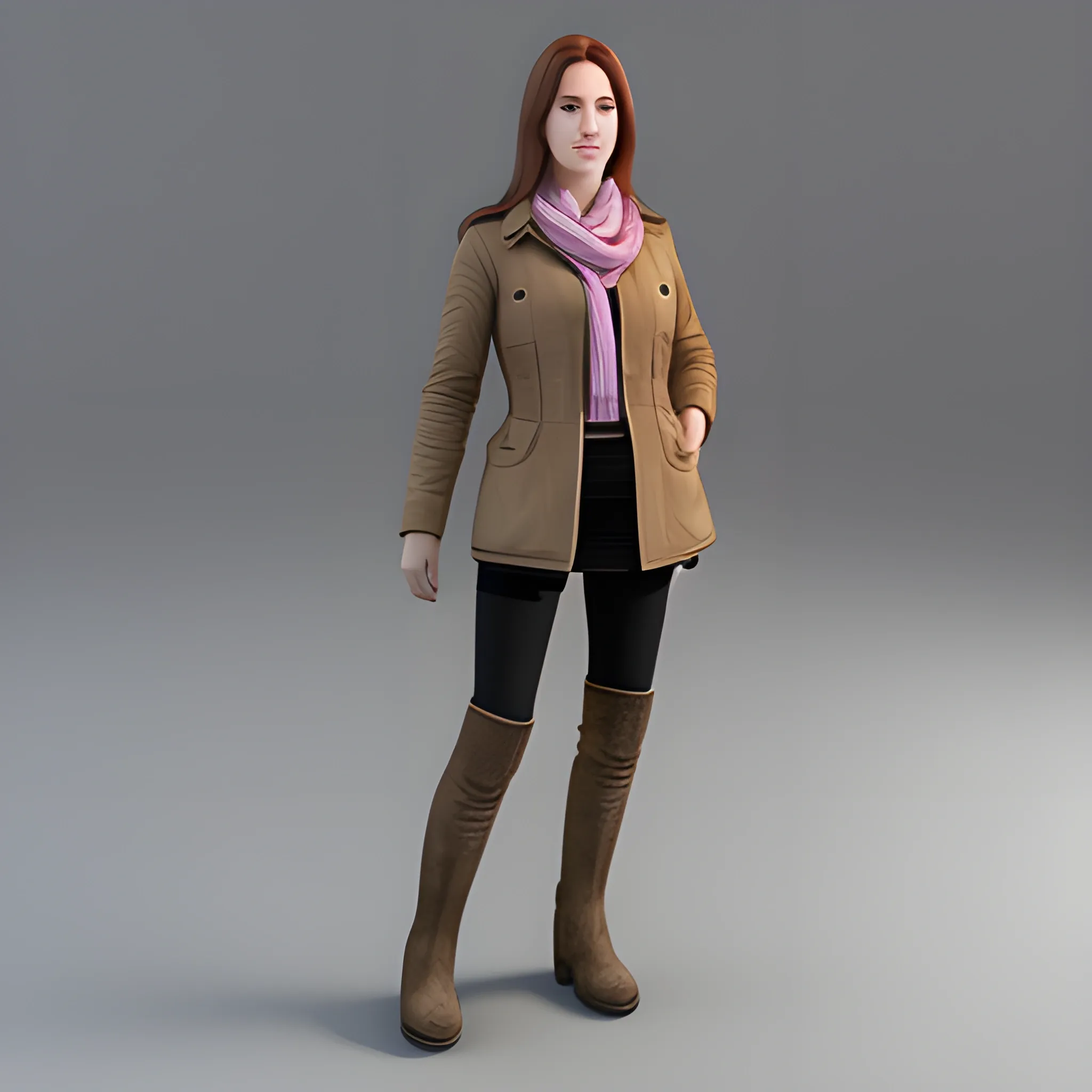 woman in boots
, 3D