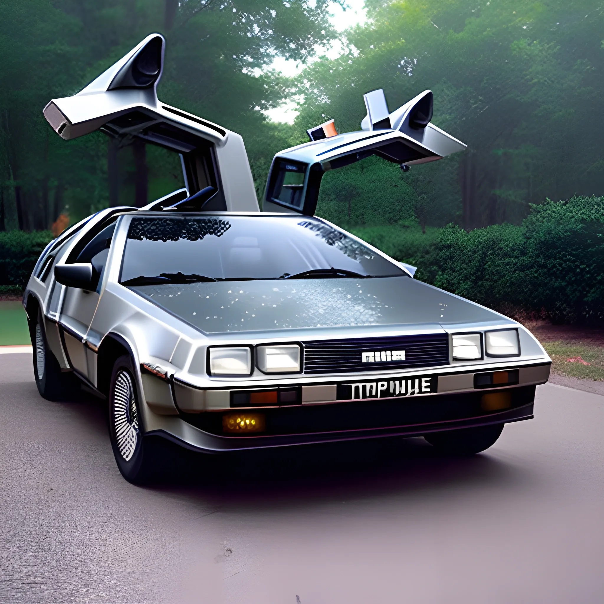 Gray Car Digital Art DeLorean Time Travel Back To The Future Wallpaper   Wallpaperforu