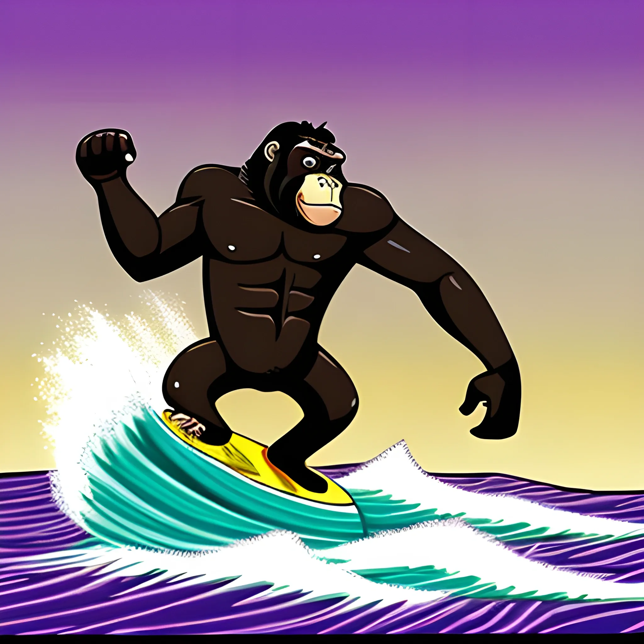 Thrilla gorilla surfing, Cartoon