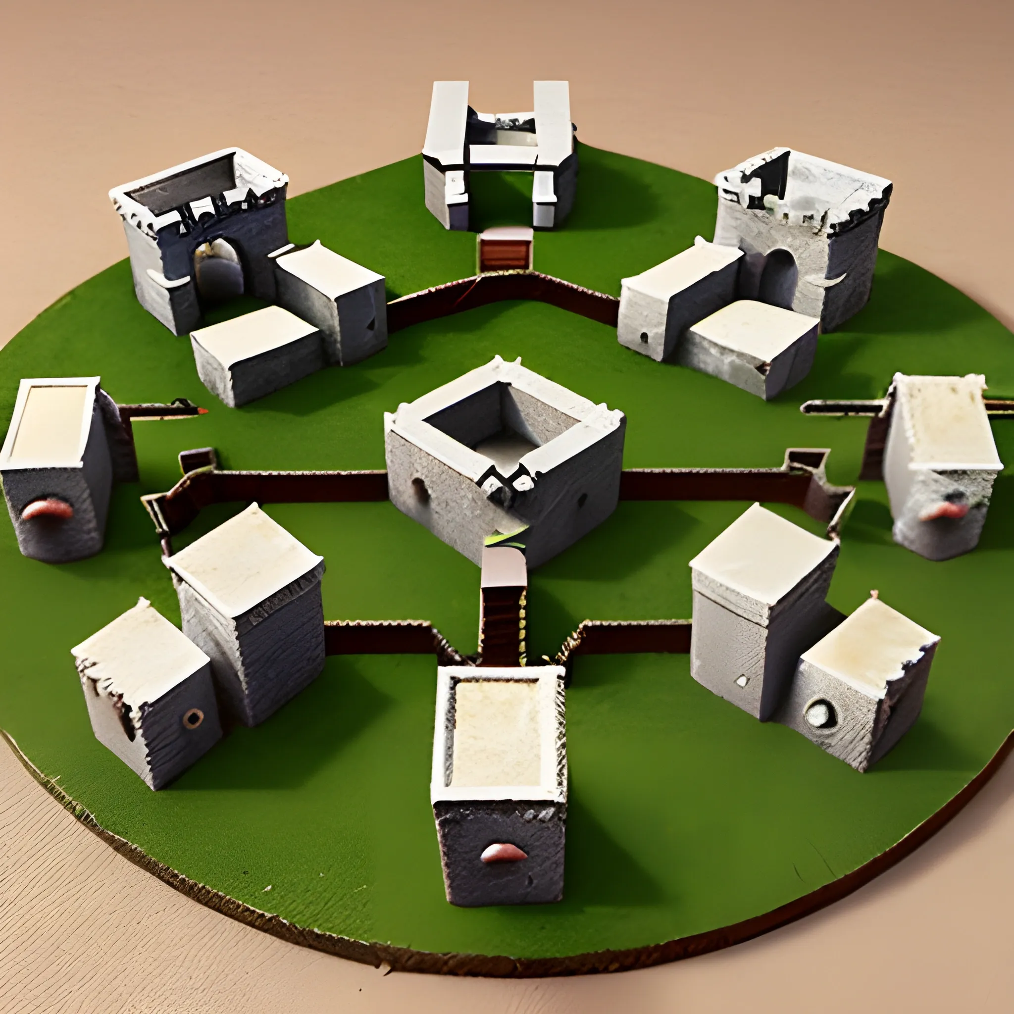 assets isométricos para un juego de estrategia militar medieval. Piezas de construcción modular de castillo de piedra.
