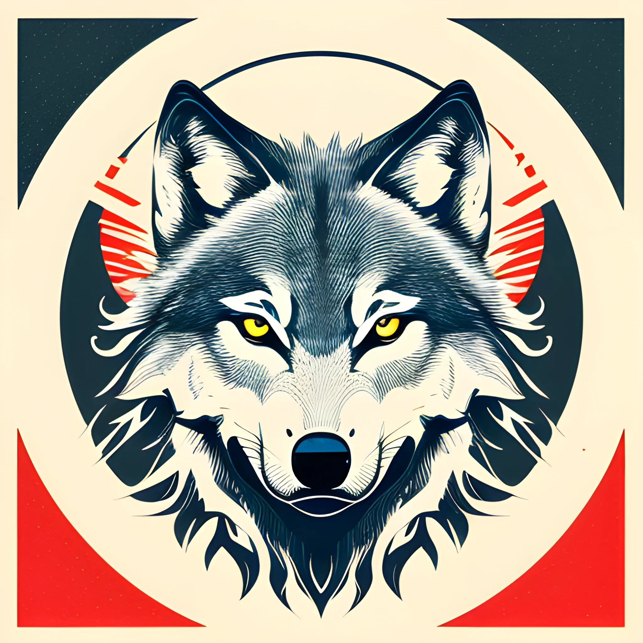 A detailed illustration, wolf at Cresent Moon, full shot splash, t-shirt graphic design piece of artwork, anime, comic, flat design, colorful shades, highly detailed, clean, vector image, flat white background, isometric, vibrant vector, sticker, mediaval, anime, vintage, rustic, distressed texture, faded colors, line art, engraving style, background white, no shadows, 16k, focus, deviant art masterpiece.