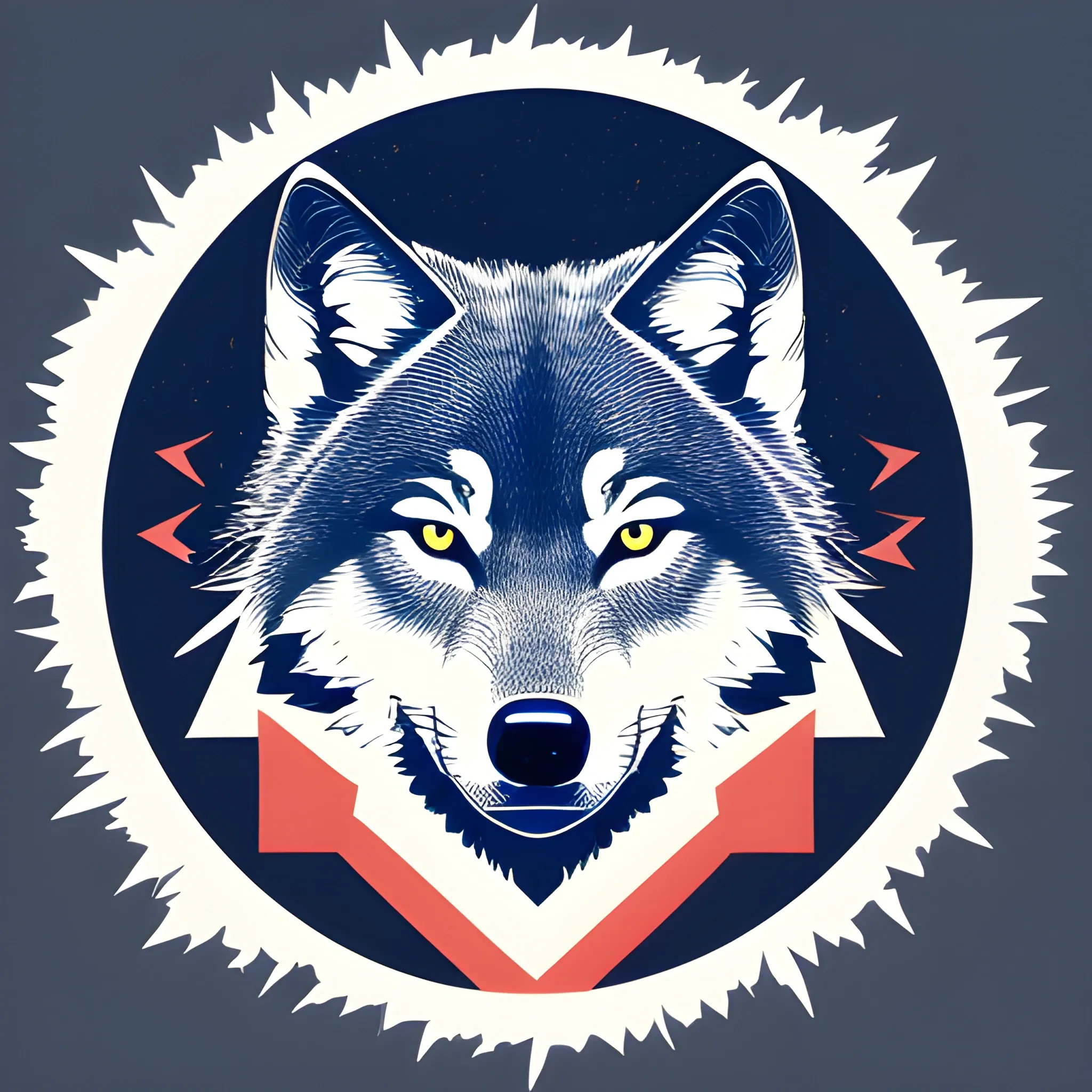 A detailed illustration, wolf at Cresent Moon, sharp focus , CENTERED, full shot splash, t-shirt graphic design piece of artwork, anime, comic, flat design, colorful shades, highly detailed, clean, vector image, flat white background, isometric, vibrant vector, sticker, anime, vintage, rustic, distressed texture, faded colors, line art, engraving style, background white, no shadows, 16k, focus, deviant art masterpiece.