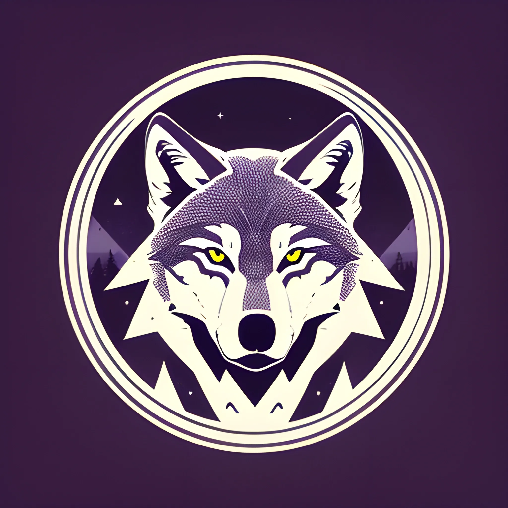 A detailed illustration, wolf at Cresent Moon, sharp focus , CENTERED, full shot splash, t-shirt graphic design piece of artwork, anime, comic, flat design, colorful shades, highly detailed, clean, vector image, flat white background, isometric, vibrant vector, sticker, anime, vintage, rustic, distressed texture, faded colors, line art, engraving style, background white, no shadows, 16k, focus, deviant art masterpiece.