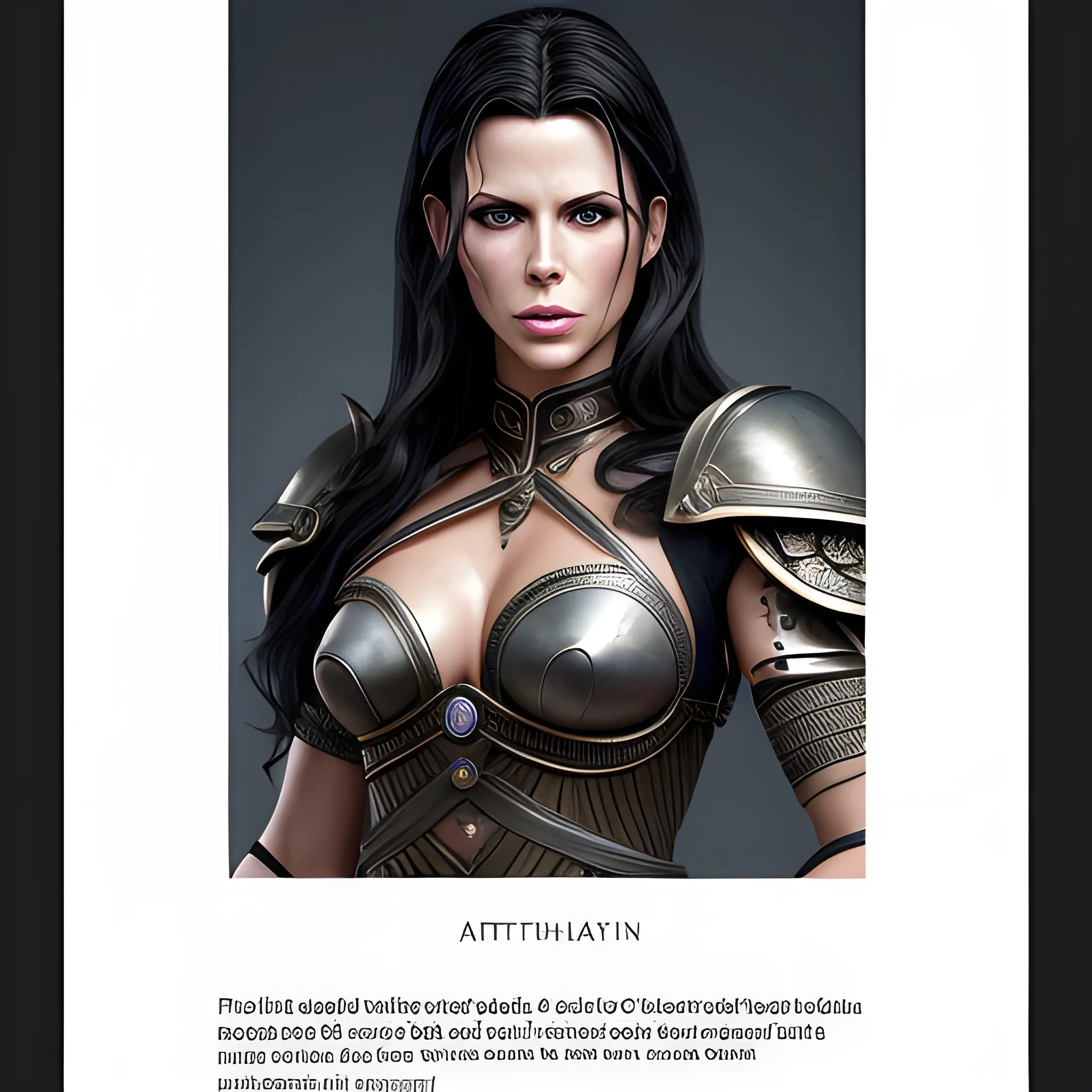 Full-length portrait photograph of a warrior woman that brings together the most beautiful features of Kate Beckinsale and Katy Perry. A body. realistic details In lawyer clothes. Large eyes. Straight black hair. real photo Realism. deep details. Pearly eyes. Glowing look. High Definition. Spectacular lighting. 4K. Photo capture made with a Samsung S10 cell phone. Realism. high quality photo. many details Office style. super realistic, confident, bold, passionate, seductive, expressive, charismatic, intricate fashion clothing, highly detailed, sharp focus, illustration, 8K, art by artgerm and greg rutkowski and alphonse. realistic photo