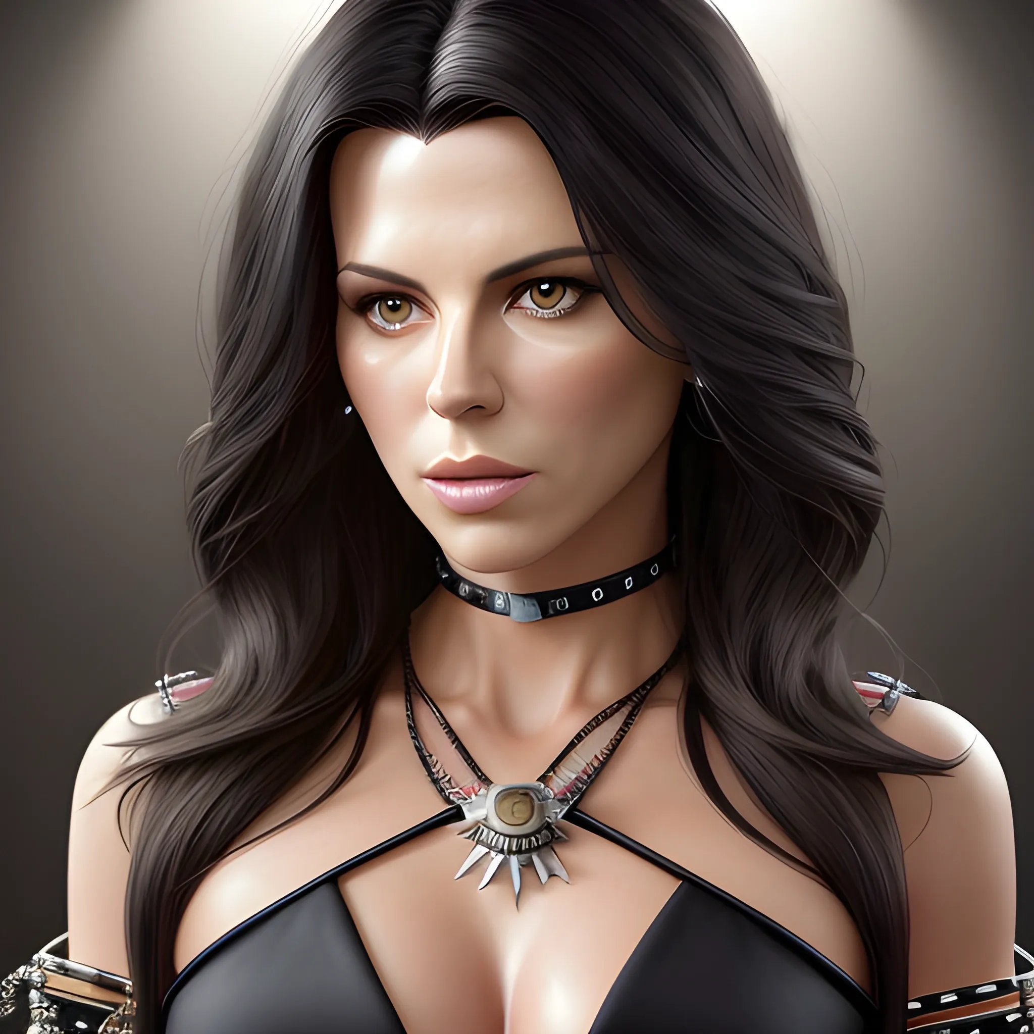 Full-length portrait photograph of a chief woman that brings together the most beautiful features of Kate Beckinsale and Katy Perry. A body. realistic details In lawyer clothes. Large eyes. Straight black hair. real photo Realism. deep details. Pearly eyes. Glowing look. High Definition. Spectacular lighting. 4K. Photo capture made with a Samsung S10 cell phone. Realism. high quality photo. many details Office style. super realistic, confident, bold, passionate, seductive, expressive, charismatic, intricate fashion clothing, highly detailed, sharp focus, illustration, 8K, art by artgerm and greg rutkowski and alphonse. realistic photo