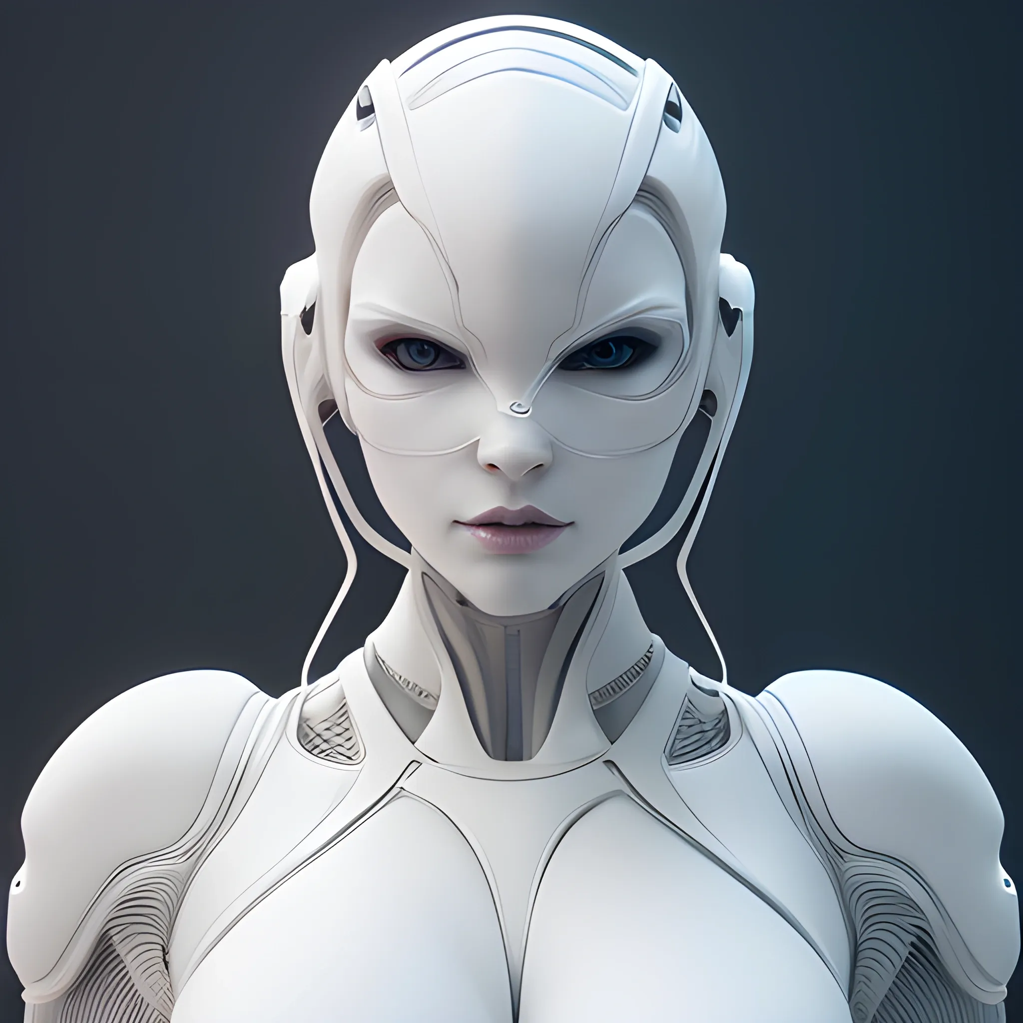 mdjrny-v4 style, A real perfect female anatomy made by beautiful and elegant pure white bio organic ceramic   hyper details   concept futuristic style and ecorchè style   cinematic lights   photo bashing   epic cinematic   octane render   extremely high detail   post processing   8k   denoise --upbeta --q 2 --v 4